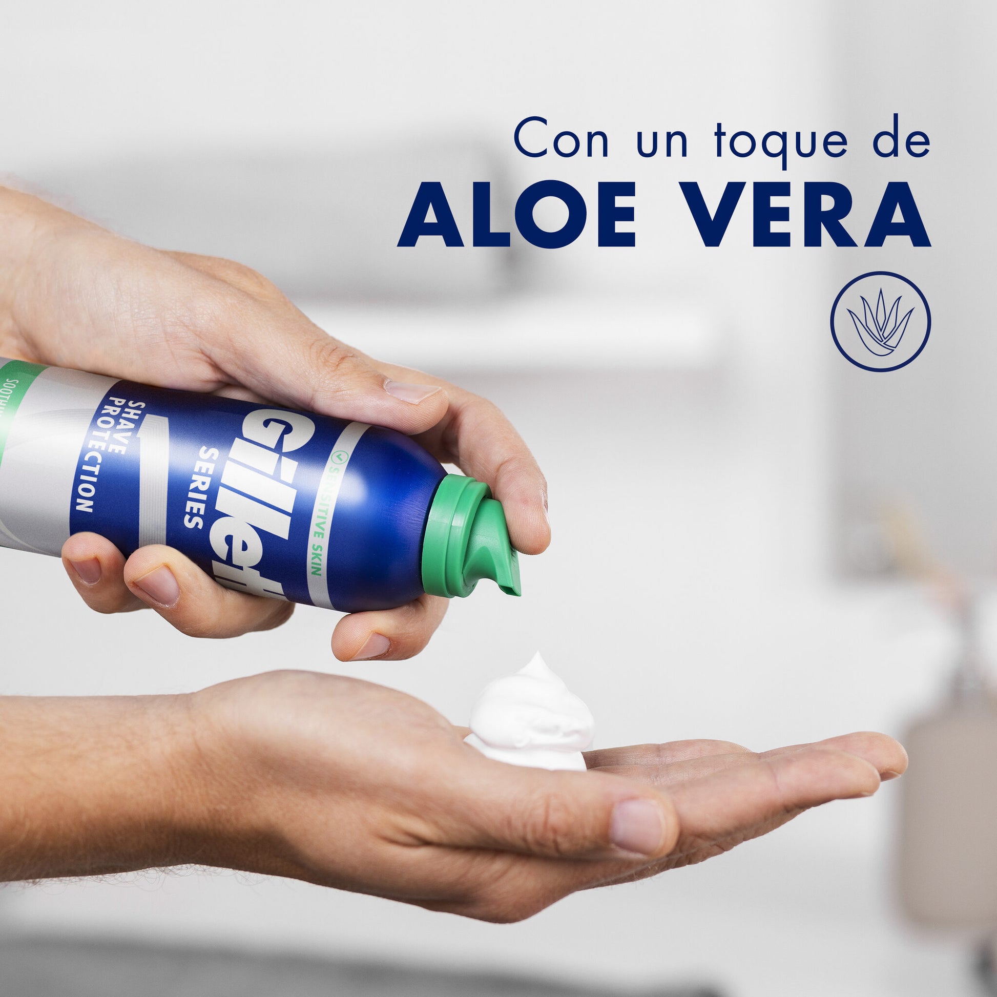 Espuma afeitar piel sensible Gillette series 200+50ml