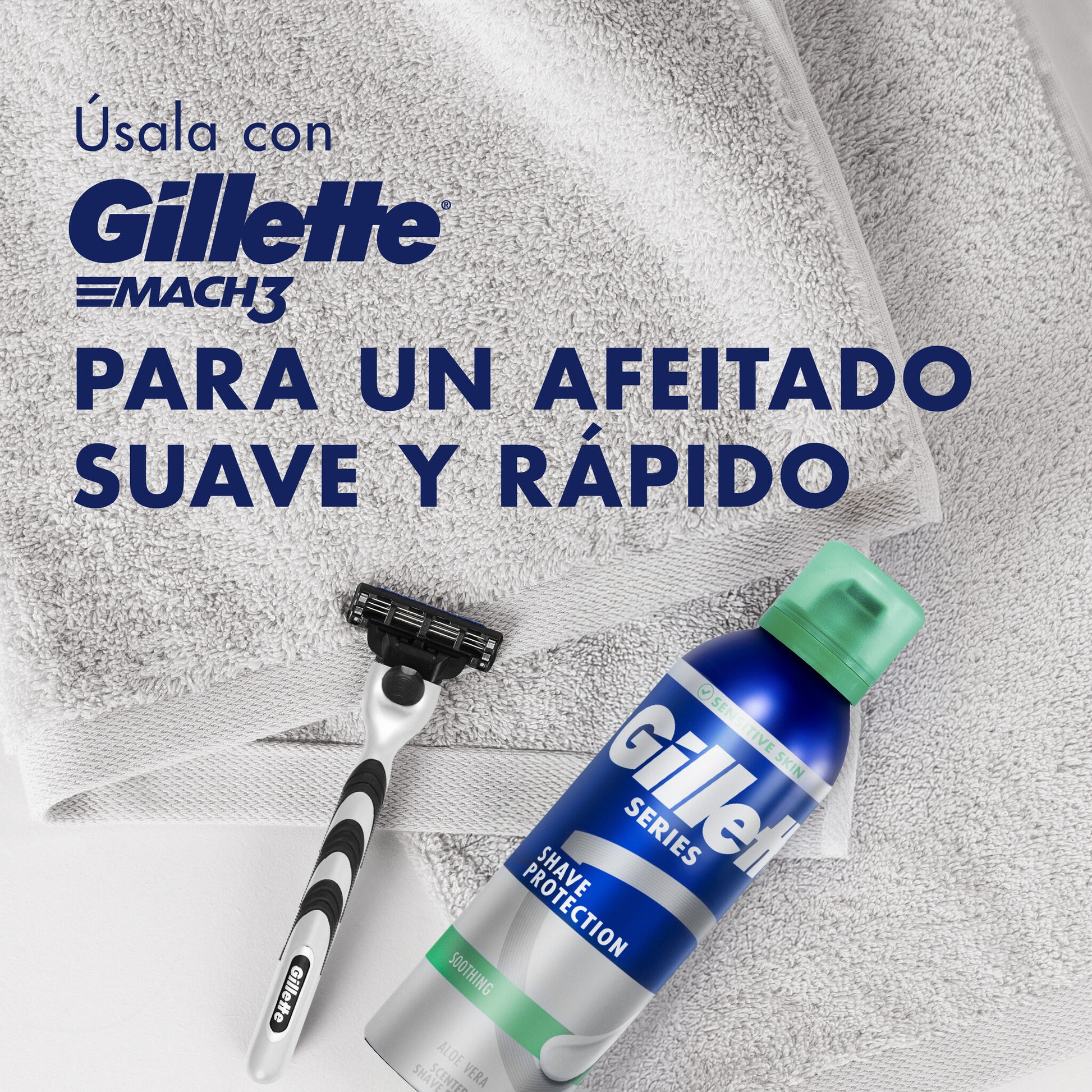 Espuma afeitar piel sensible Gillette series 200+50ml