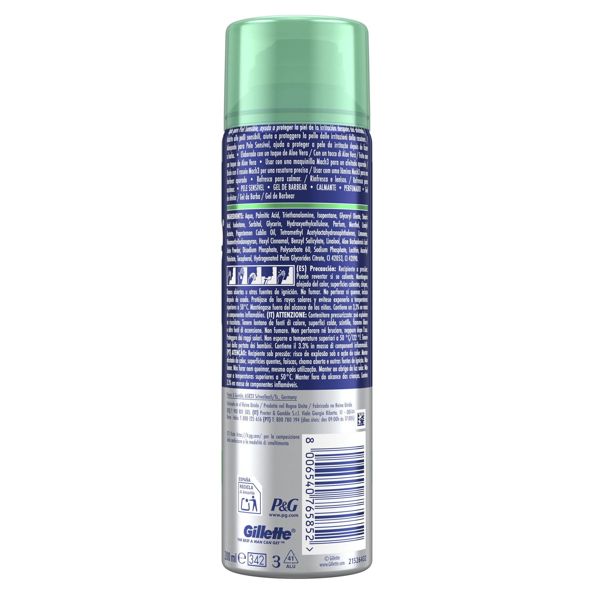 Gel de afeitar piel sensible Gillette series 200ml