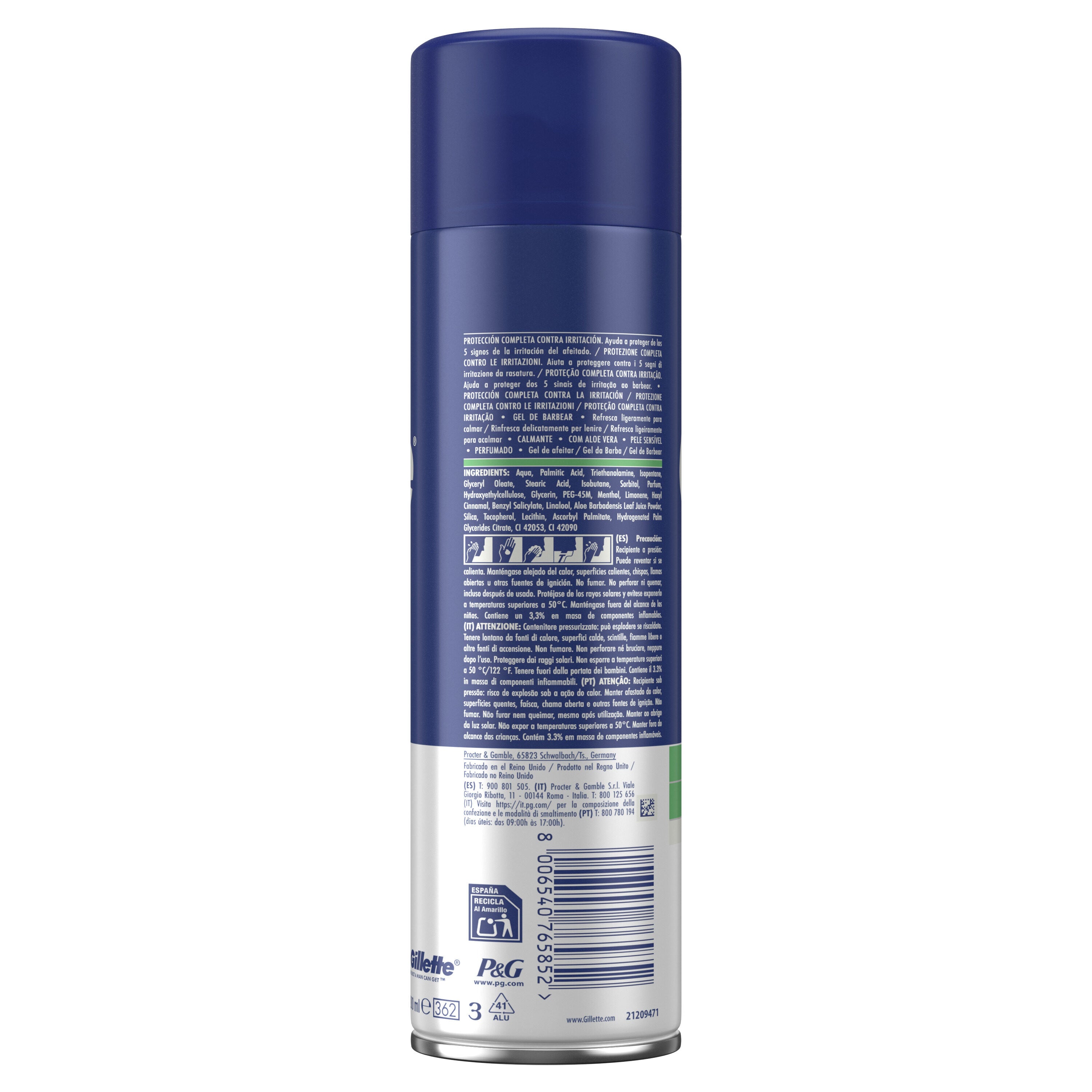 Gel de afeitar piel sensible Gillette series 200ml