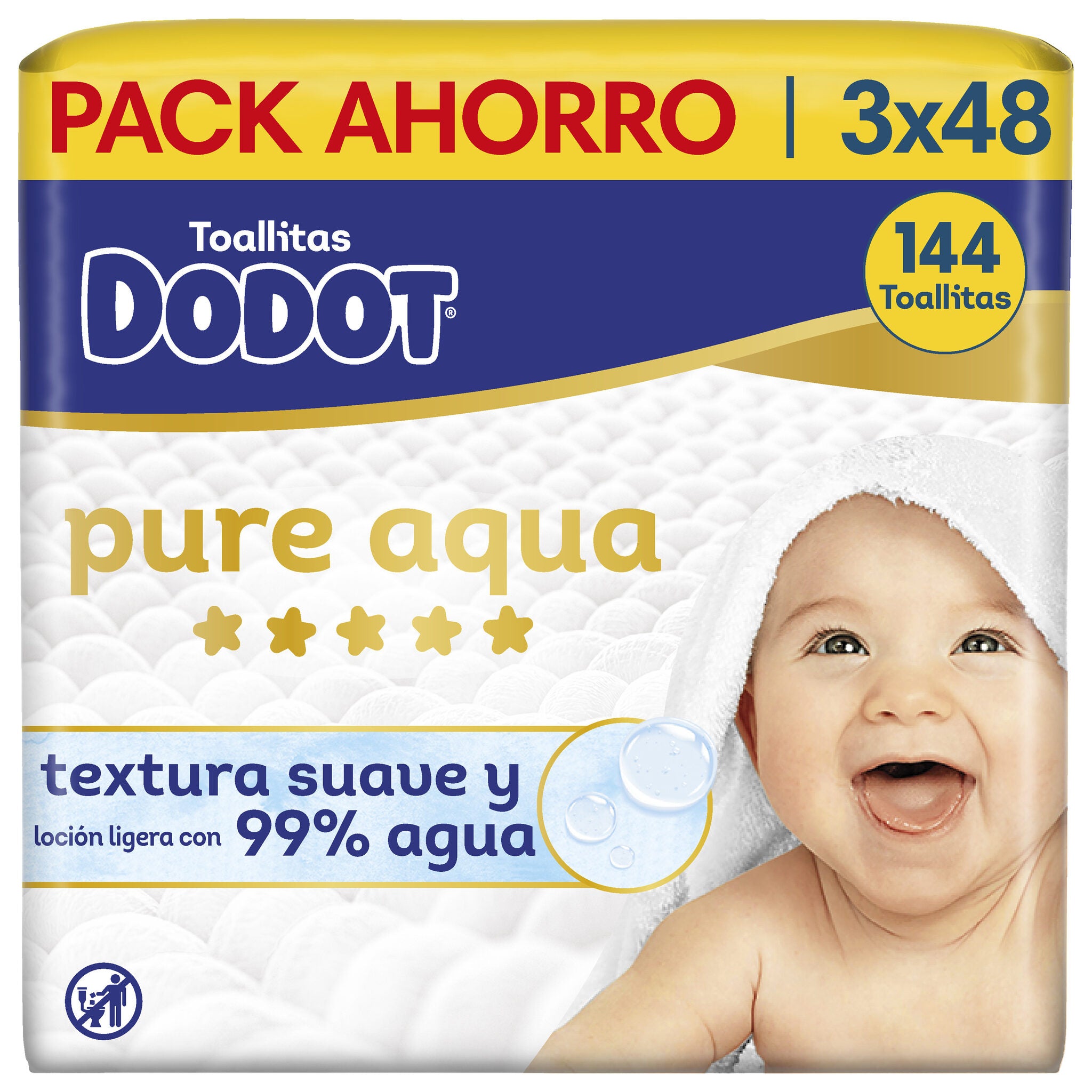 Toallitas aqua plastic free Dodot p3 144u