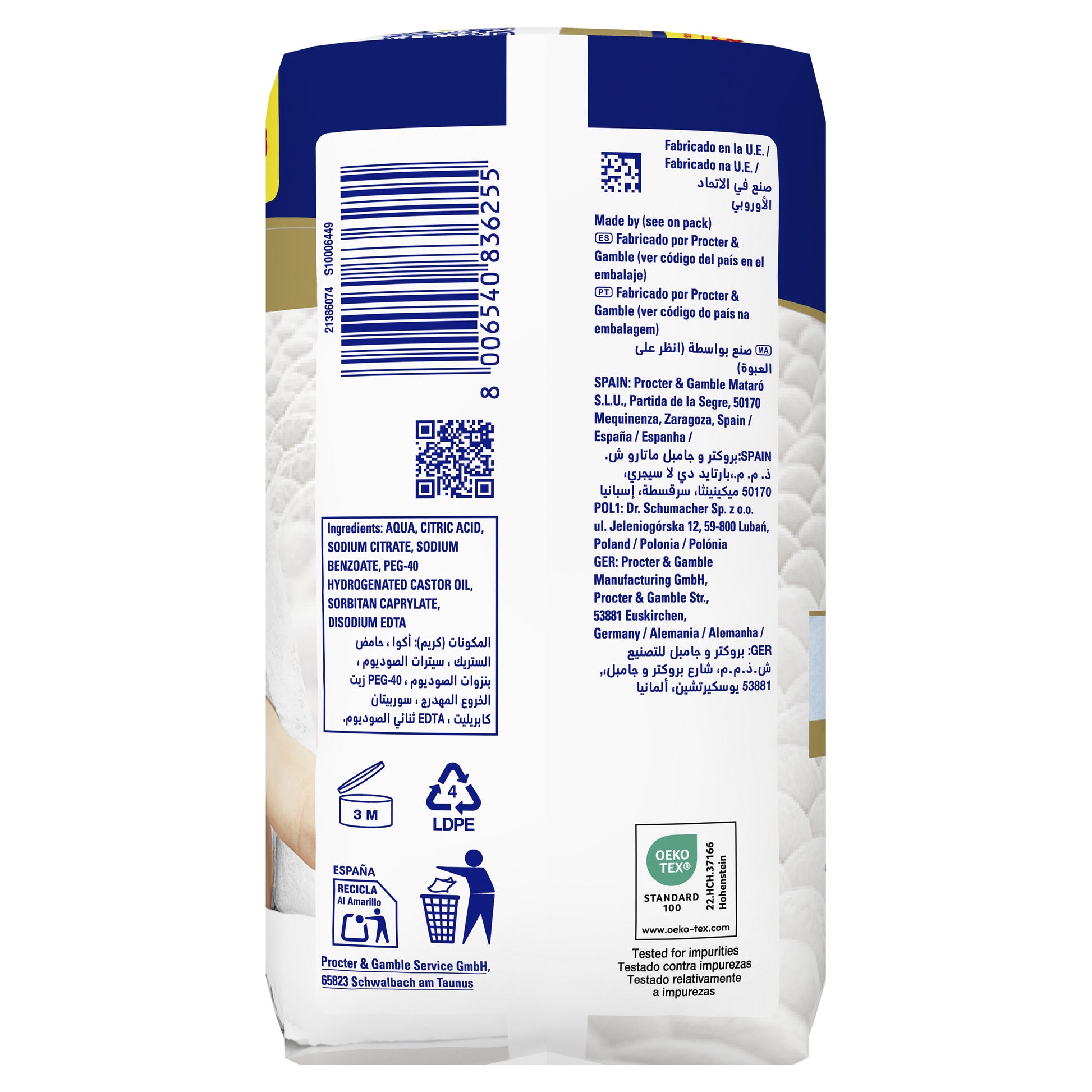 Toallitas aqua plastic free Dodot p3 144u