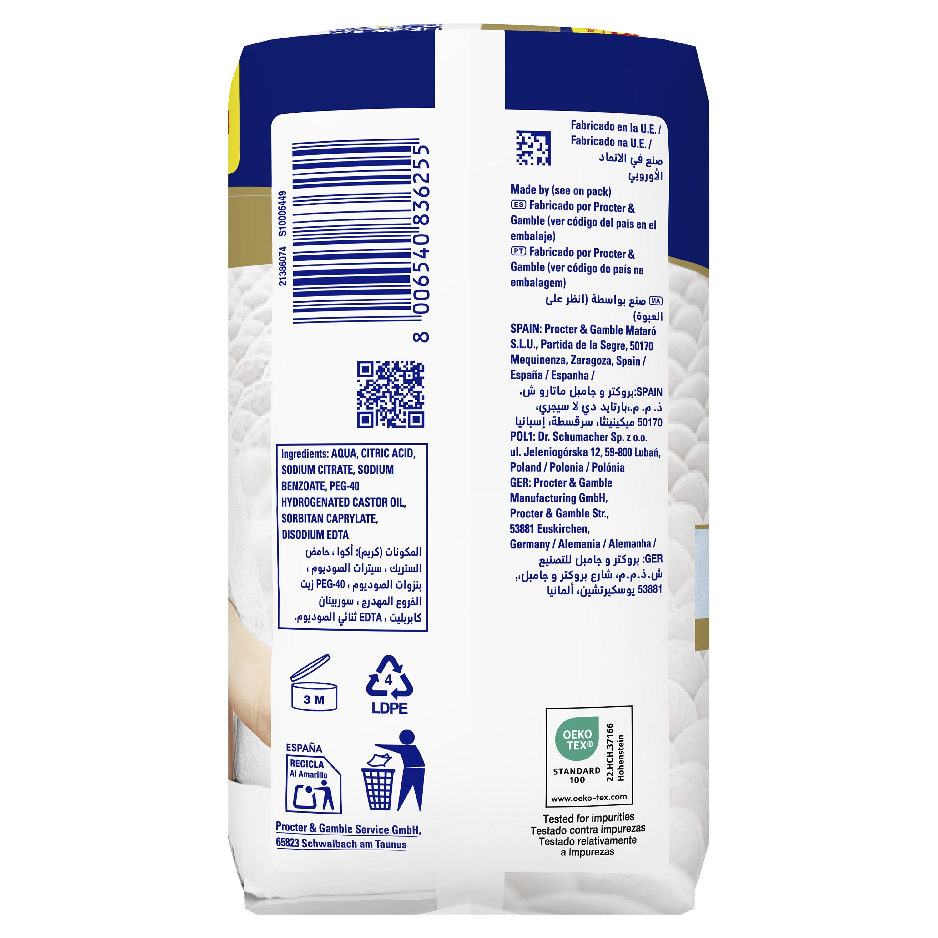 Toallitas aqua plastic free Dodot p3 144u