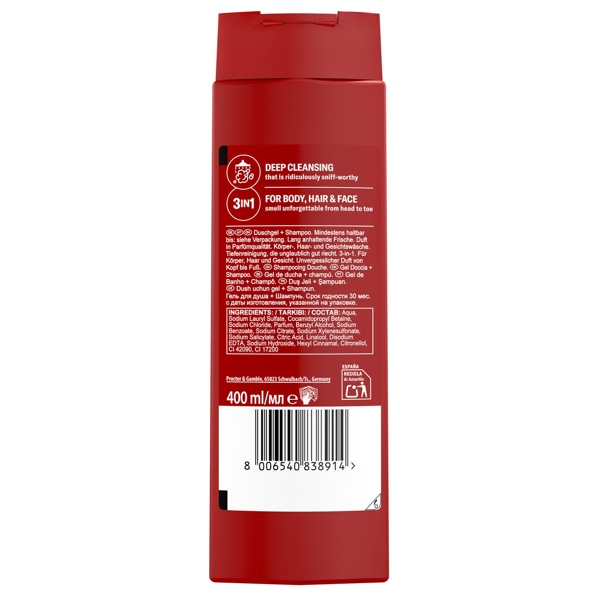 Gel/champu 2 en 1 captain Old spice 400ml
