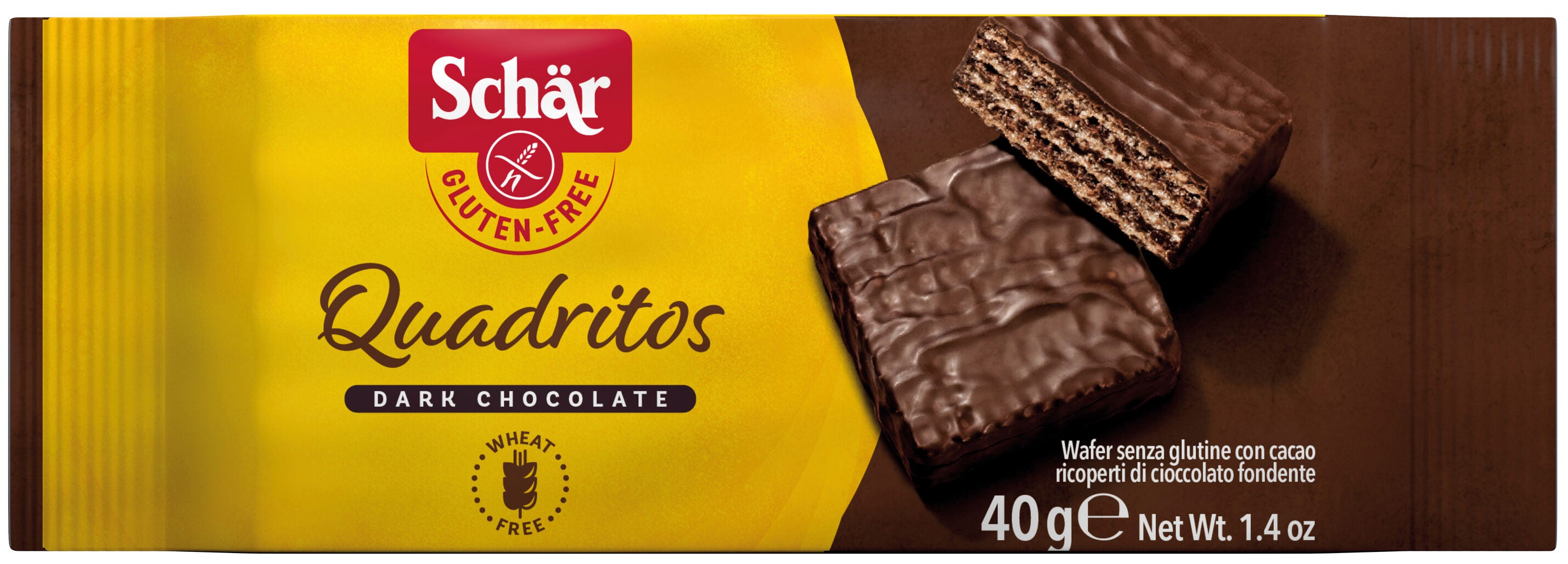 Cuadradito chocolate s/ gluten Schär 40g