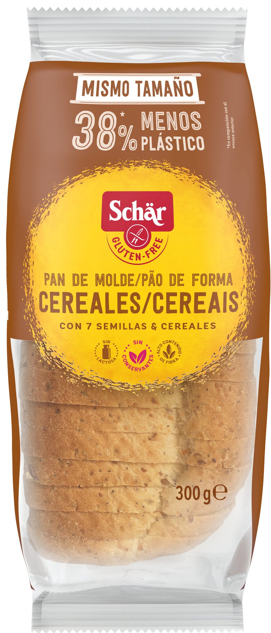Pan de molde cereales s/gluten Schär 300g