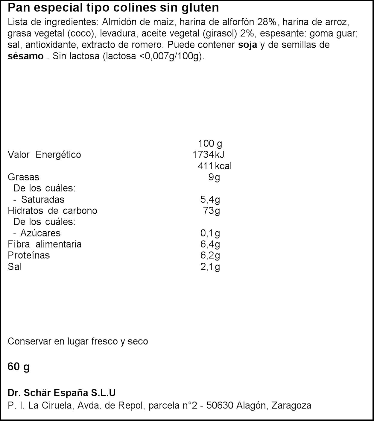 Picos cristal s/gluten Schär 60g