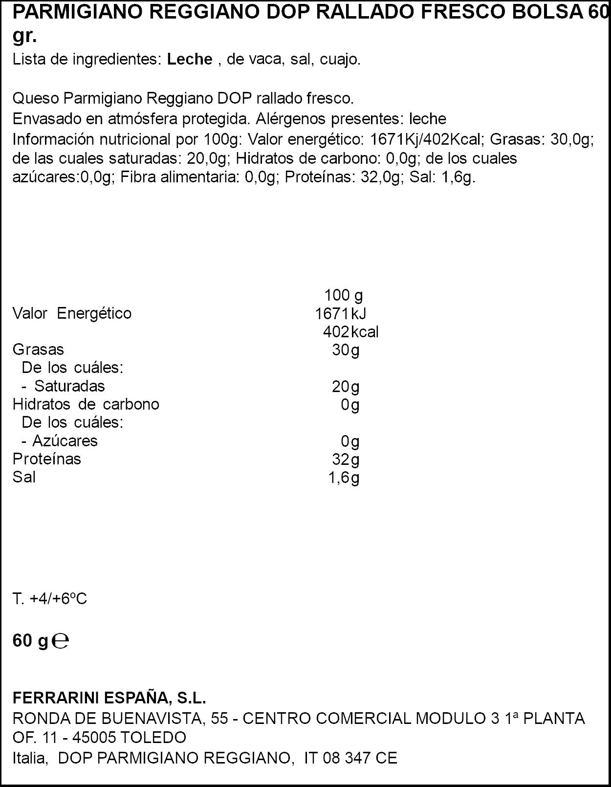 Queso parmesano reggiano Ferrarini 60g