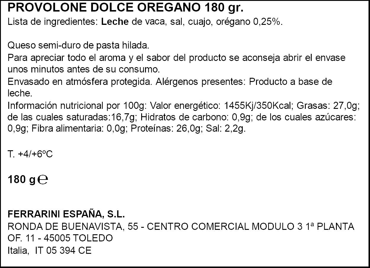 Queso provolone dolce oregano Ferrarini 180g