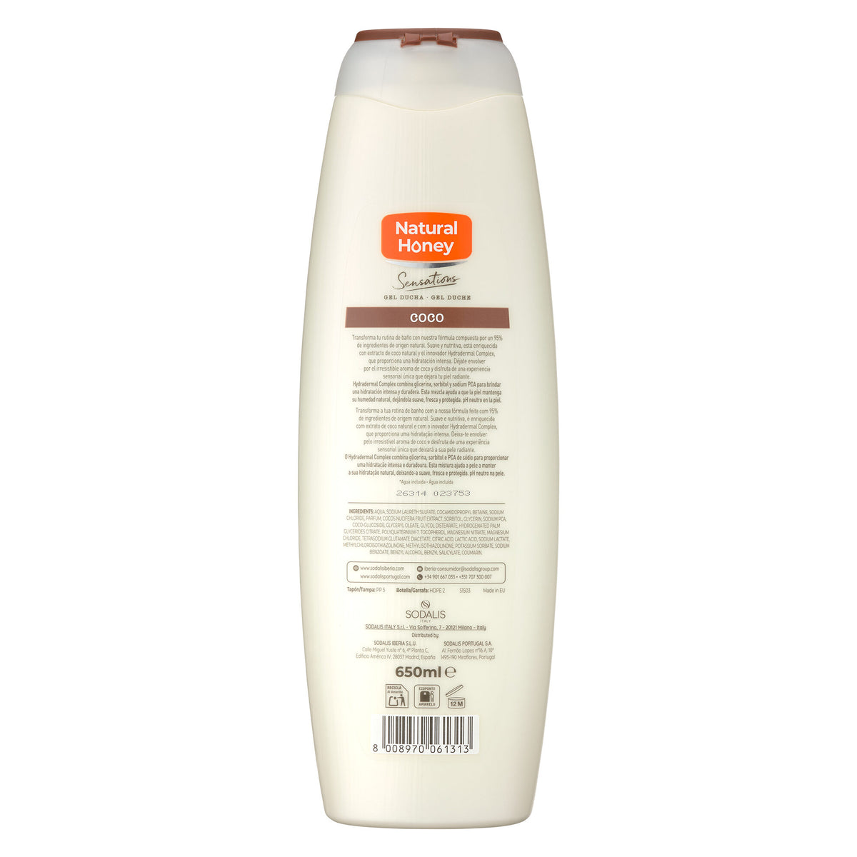 Gel ducha coco Natural honey 650ml