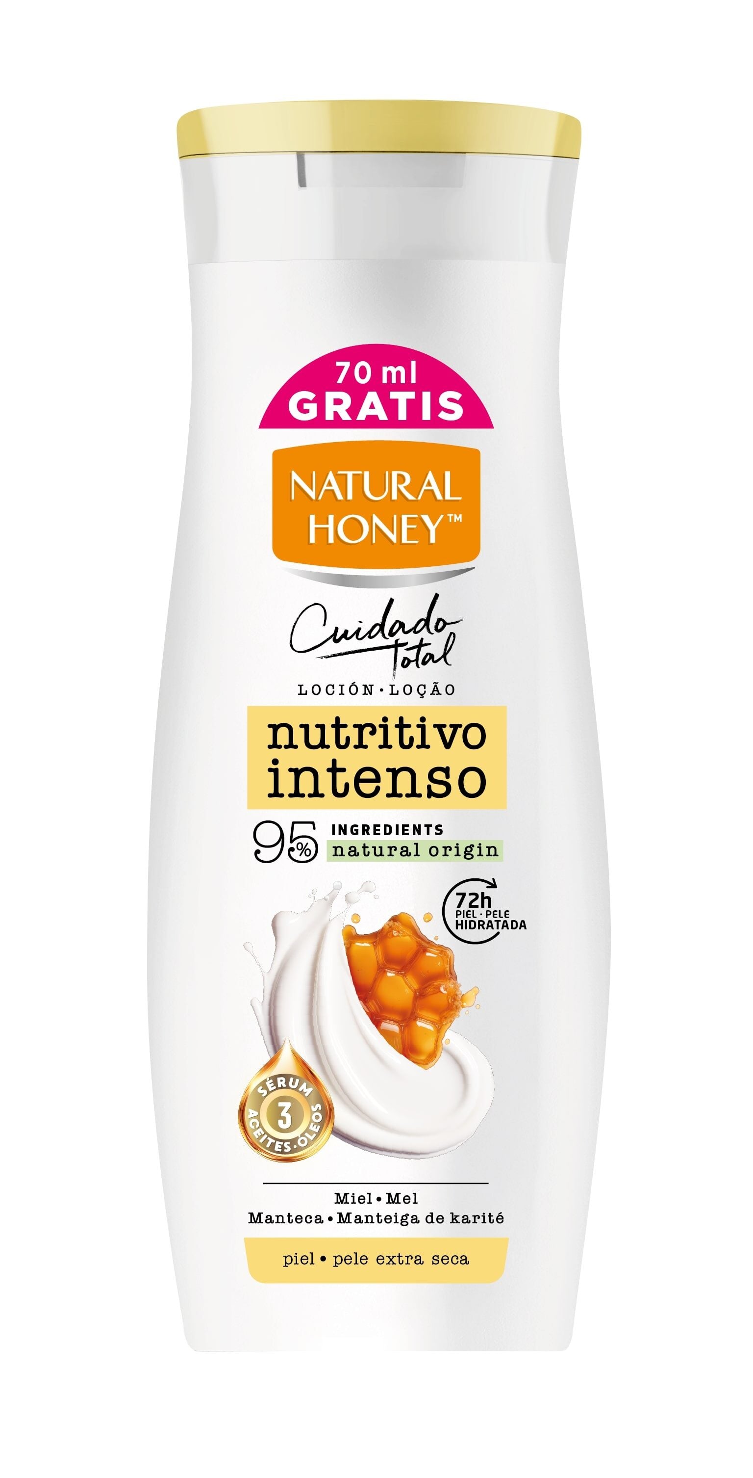Locion corporal extra nutritiva Natural honey 400ml