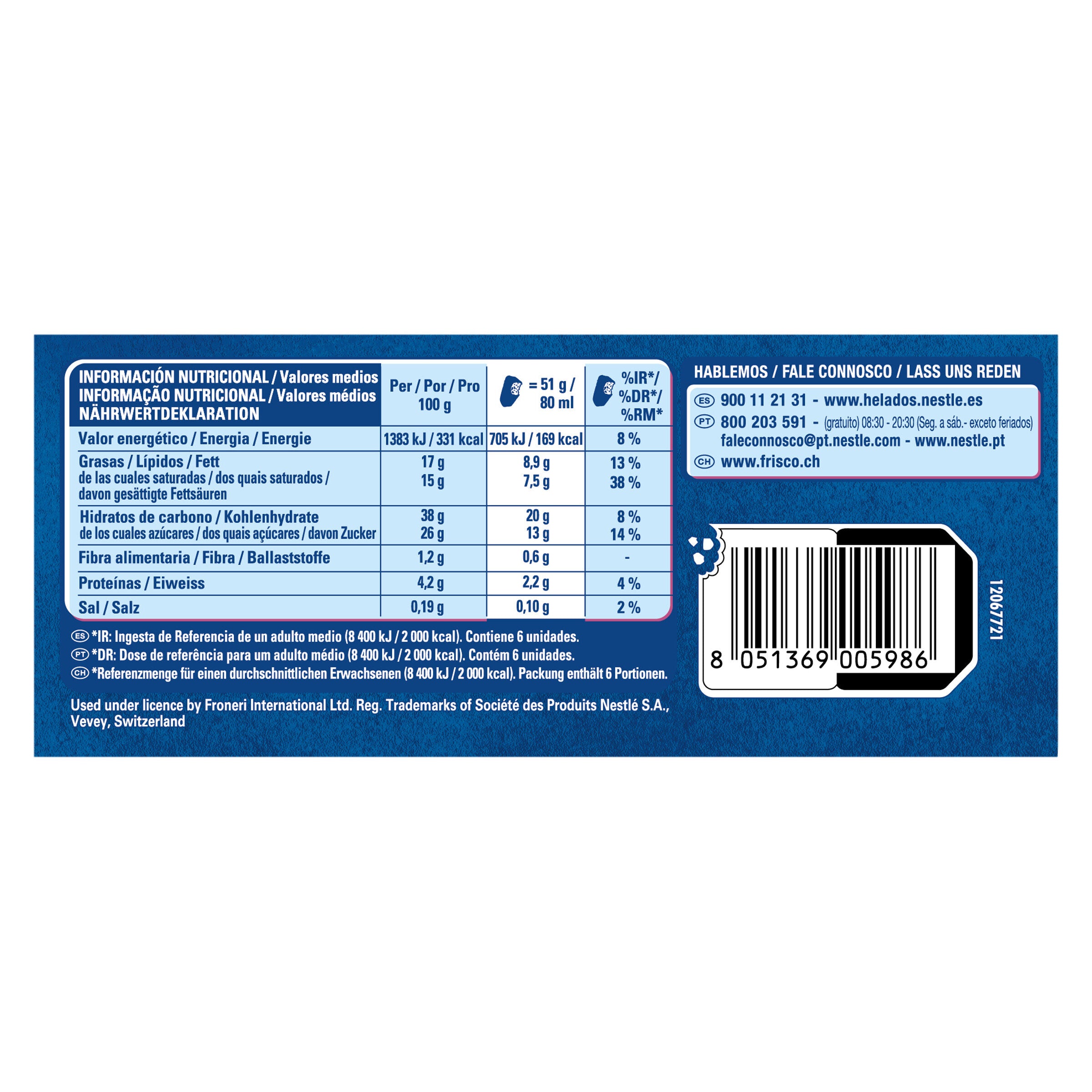 Sandwich mini nata Maxibon p5+1x80ml