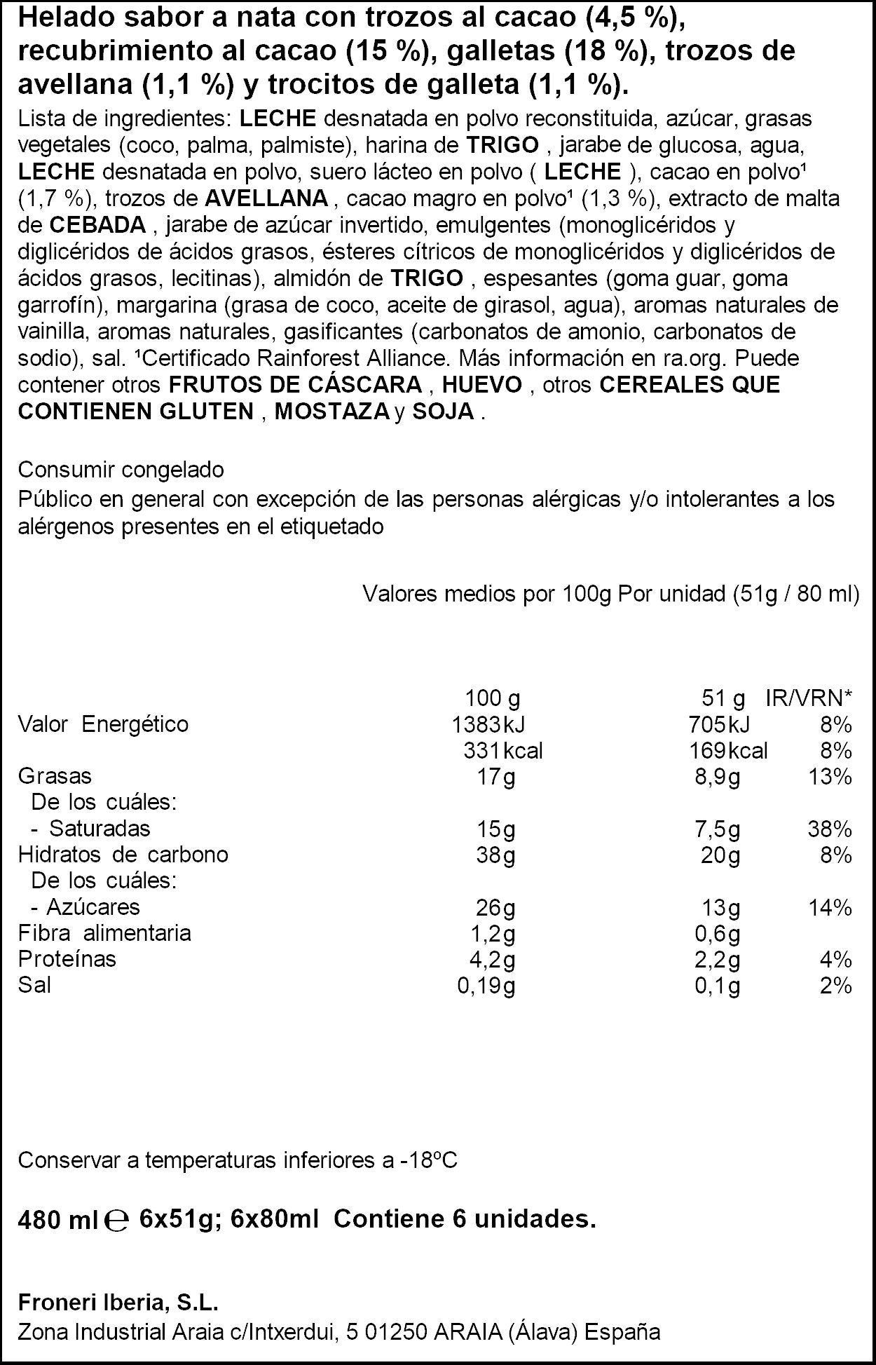 Sandwich mini nata Maxibon p5+1x80ml