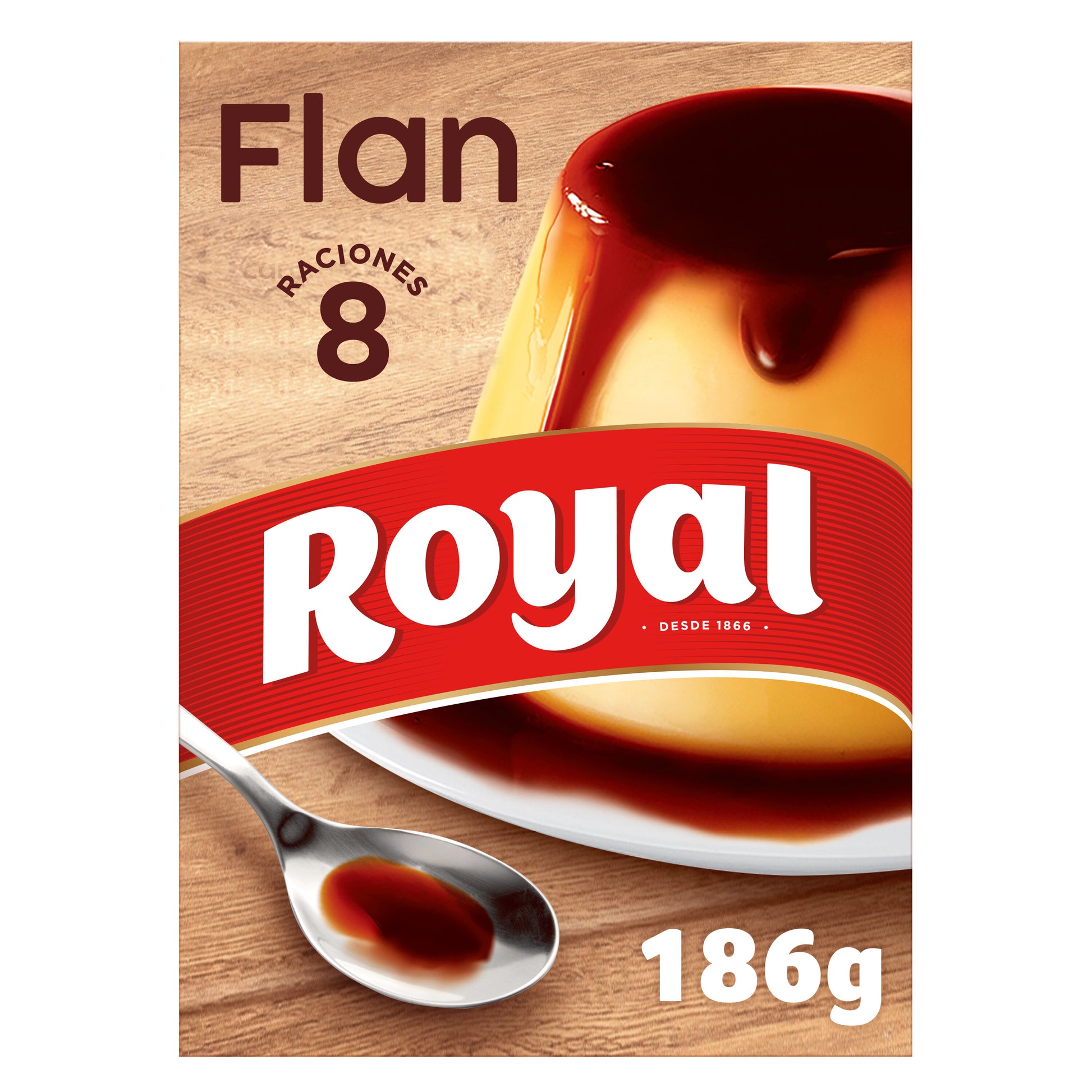 Preparado flan azúcar caramelo Royal 186g