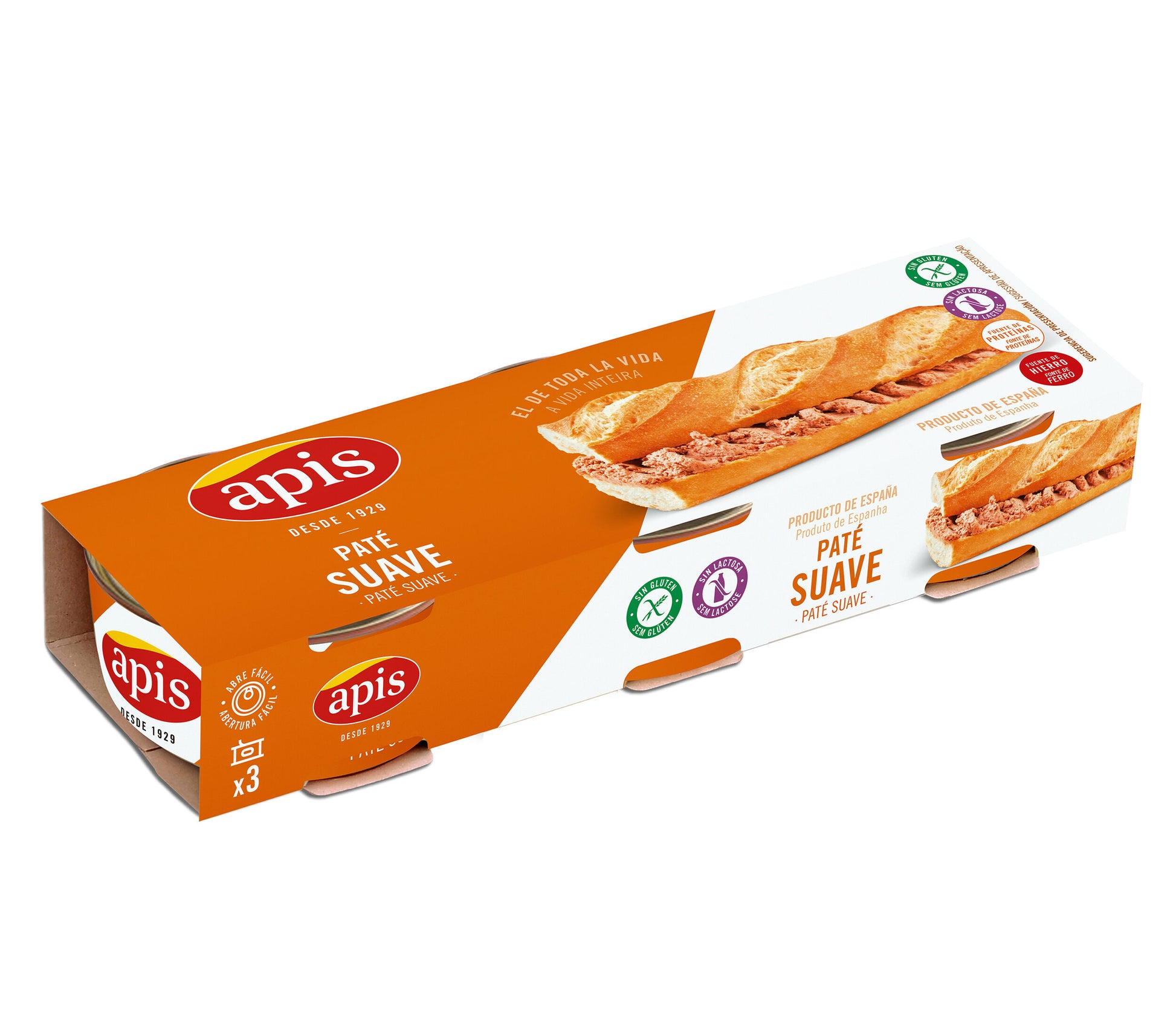 Paté hígado de cerdo suave Apis p3 80g/u
