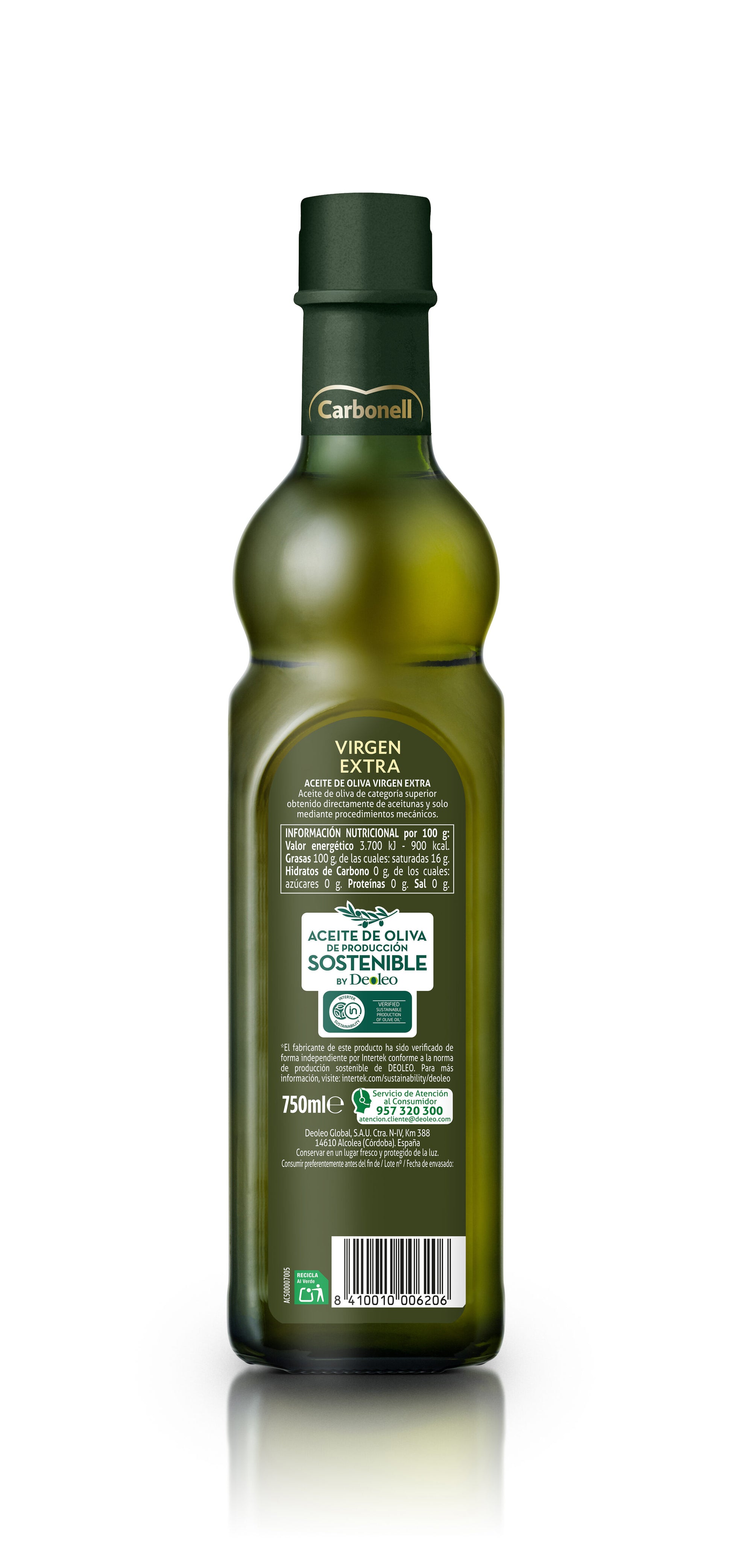 Aceite oliva virgen extra cristal Carbonell 750ml