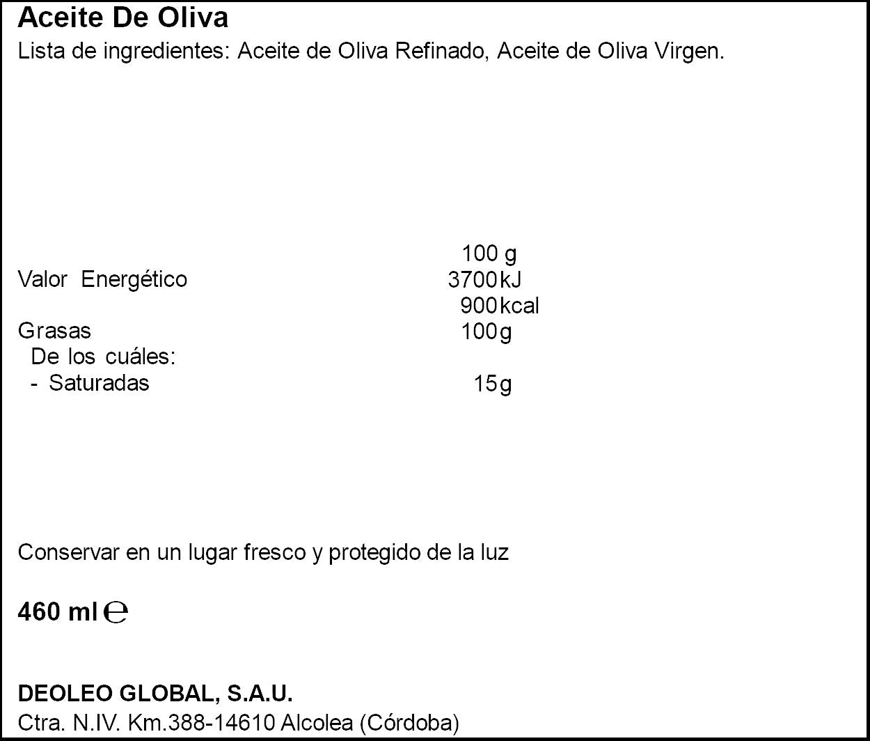 Aceite de oliva 0.4 aceitera Carbonell 460ml