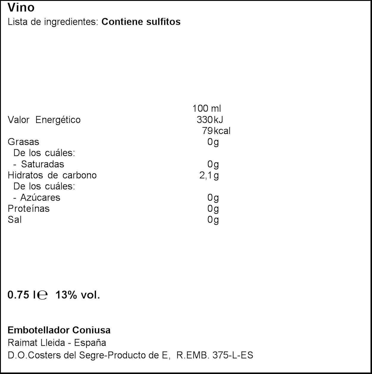 Vino blanco godello Raimat 750ml