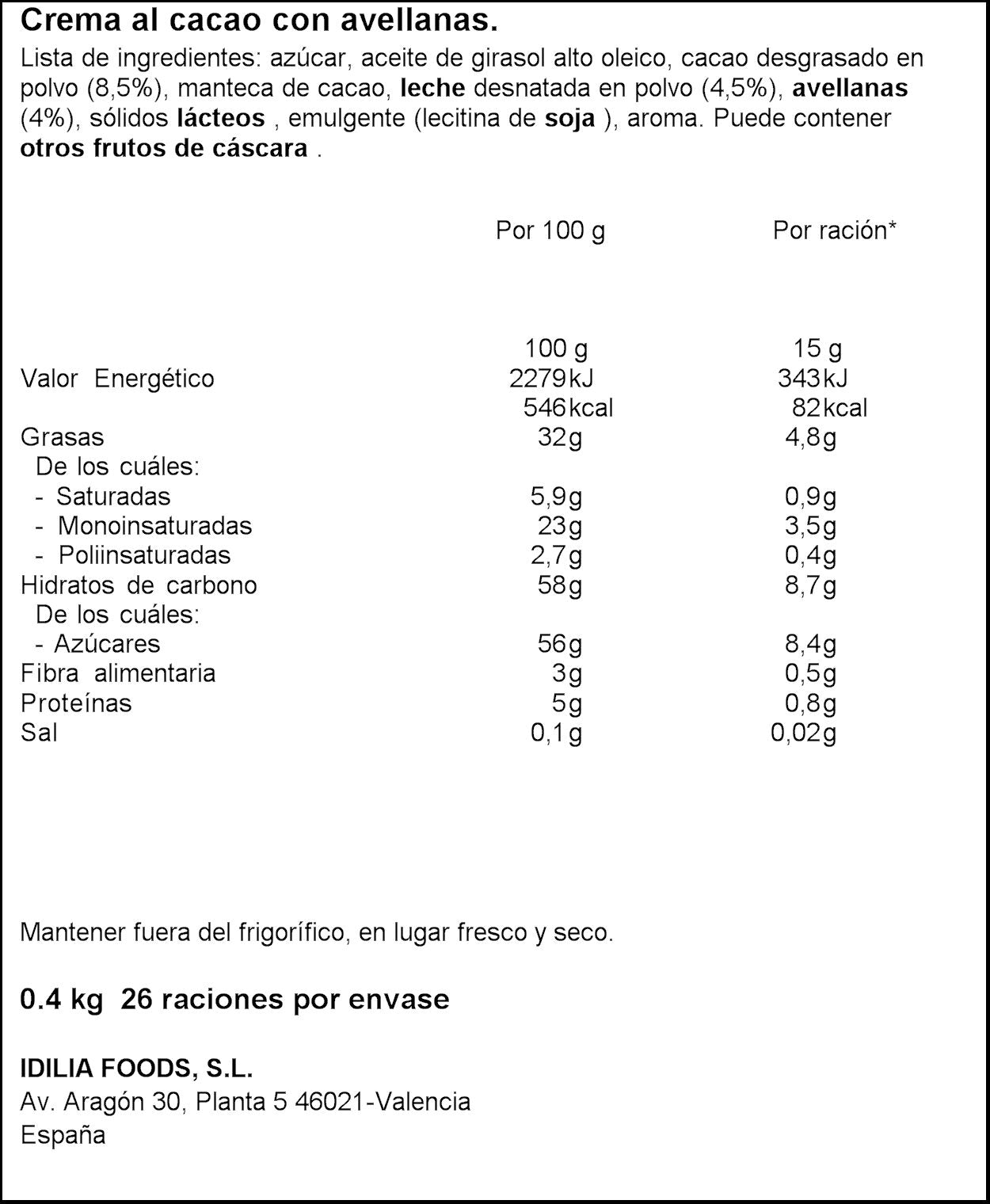 Crema cacao original Nocilla 360g