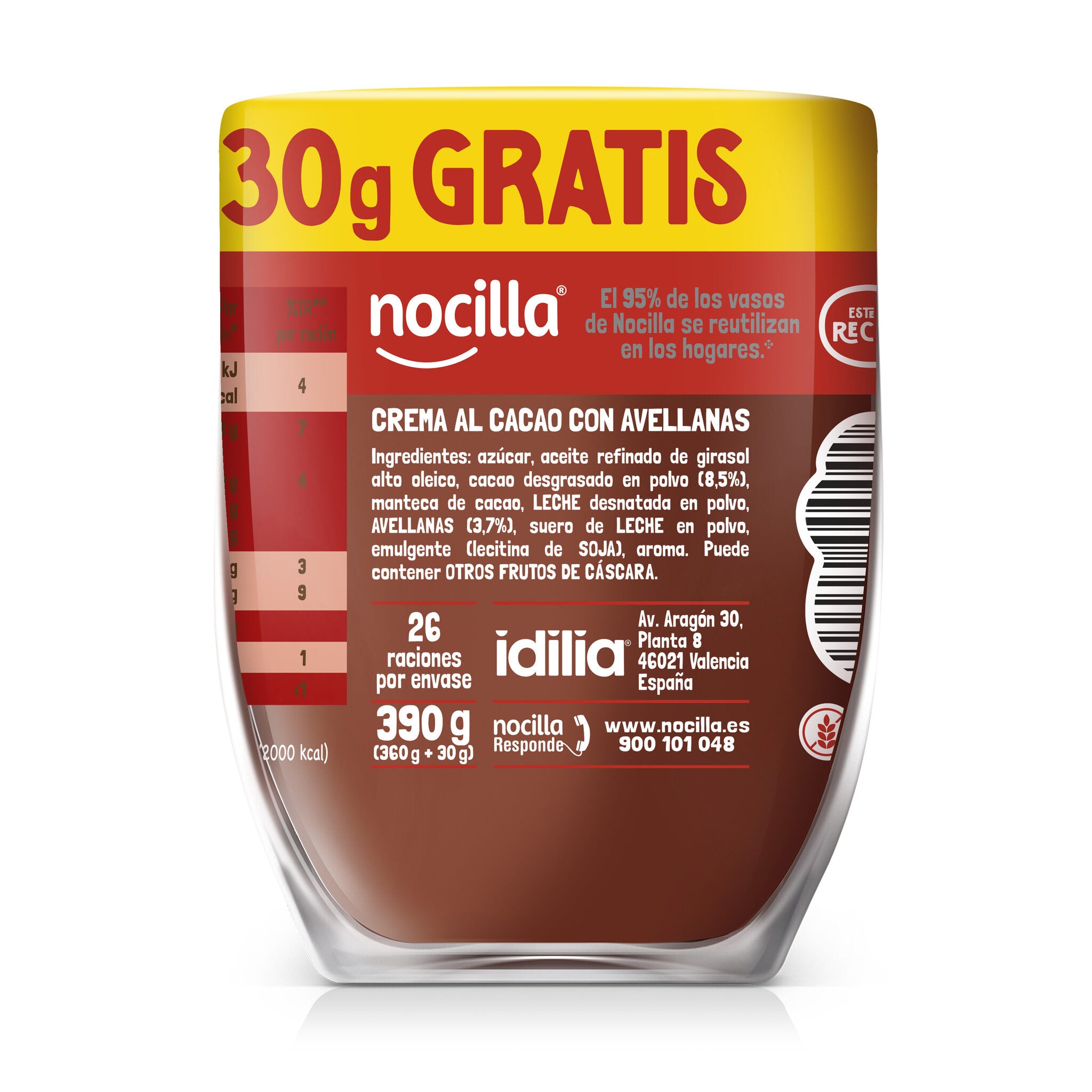 Crema cacao original Nocilla 360g