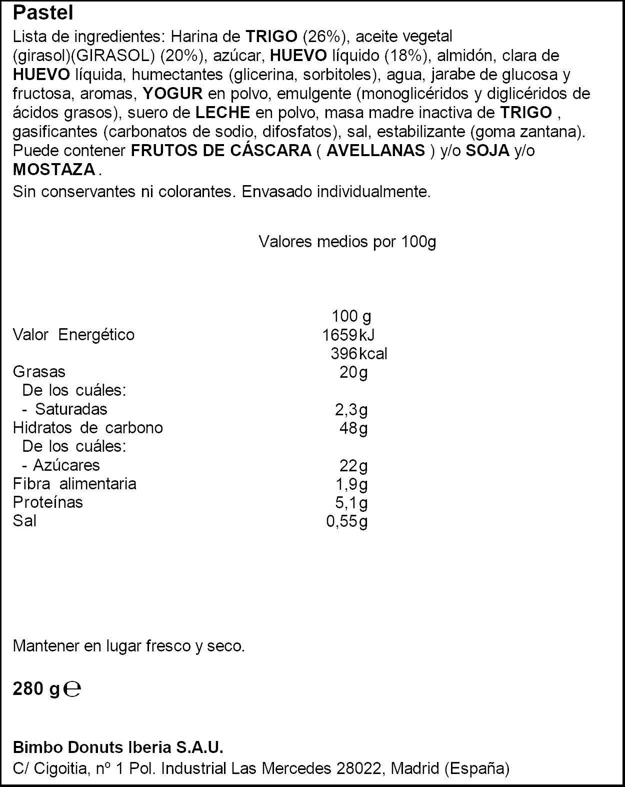 Bizcocho en trozos la Bella easo 280g