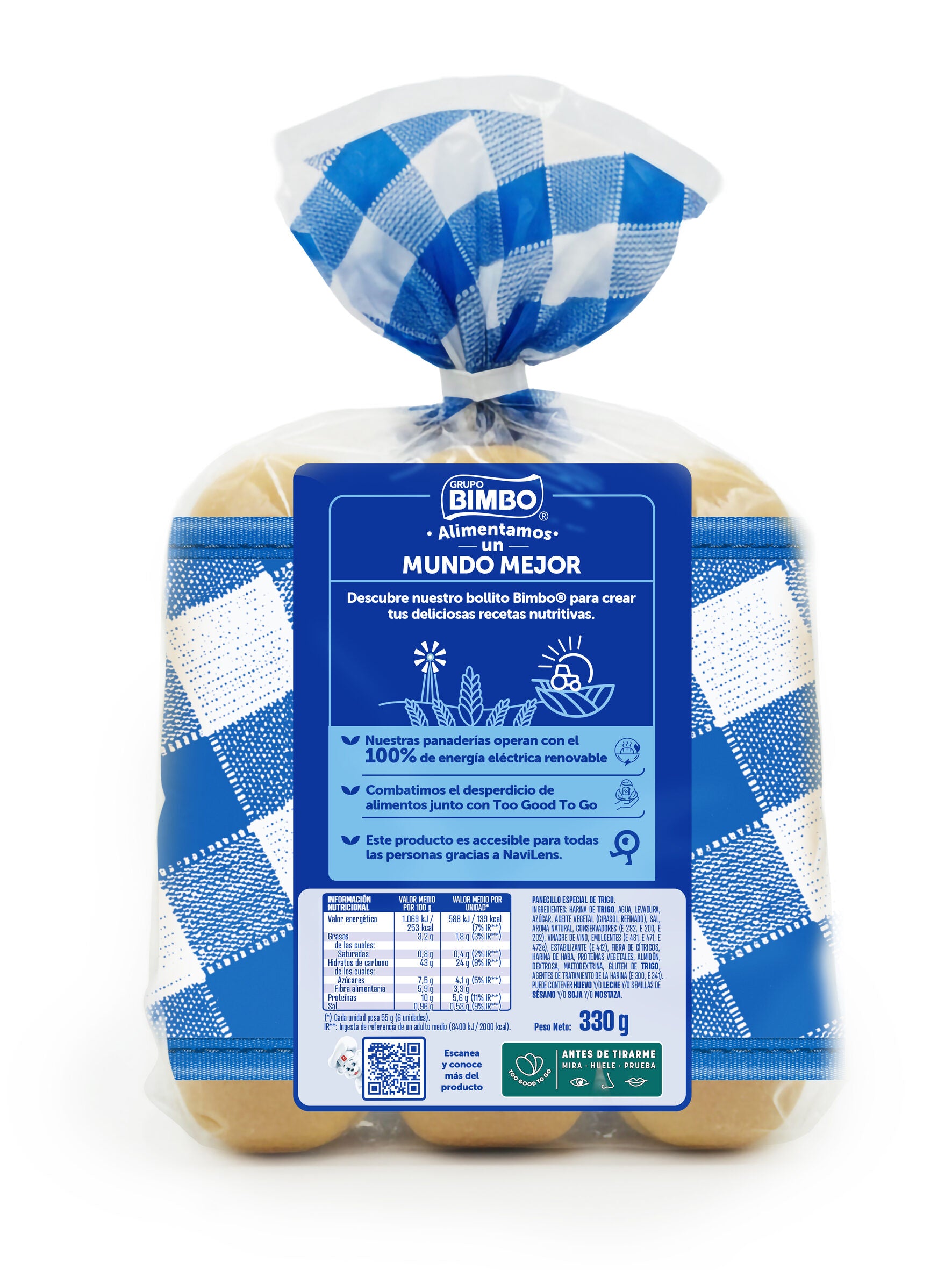 PAN HOT DOG BIMBO P6 330G