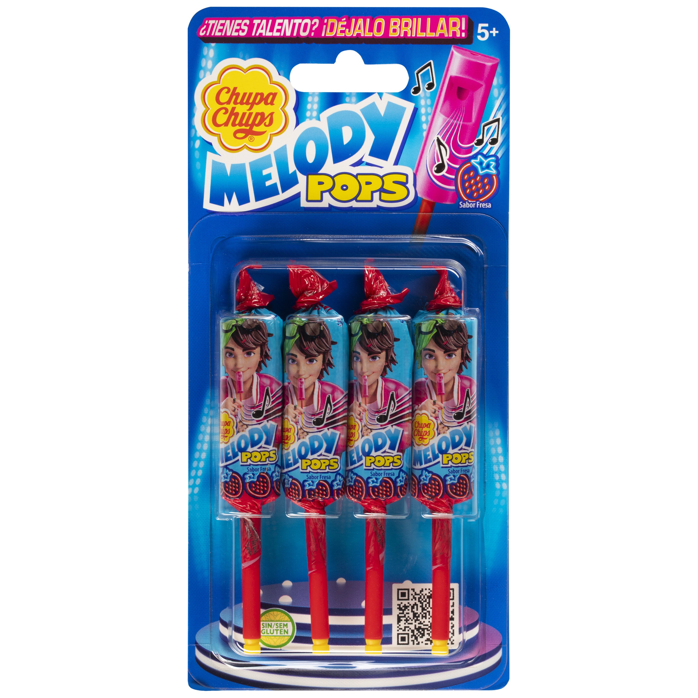 Caramelo con palo fresa melody pops p4