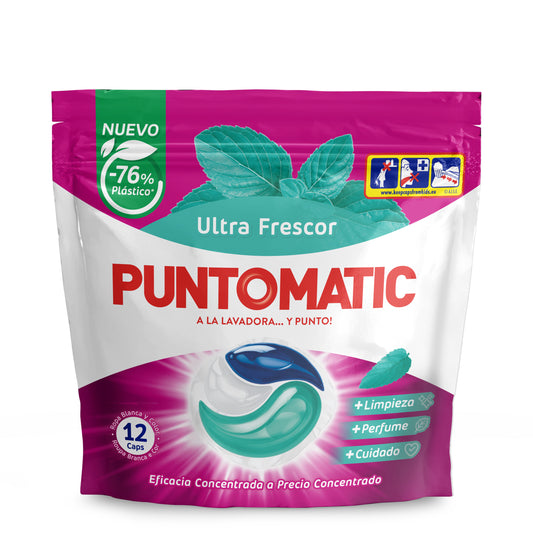Detergente cápsulas frescor Puntomatic 12d La Despensa