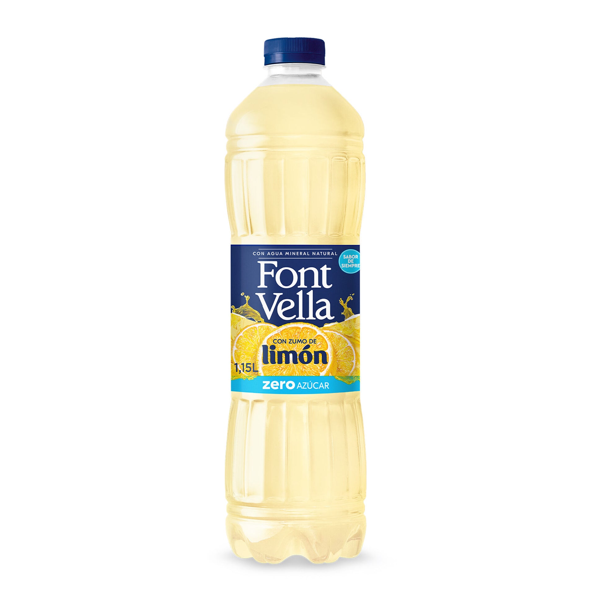 Agua mineral c/zumo limón s/az Font vella 1.15l