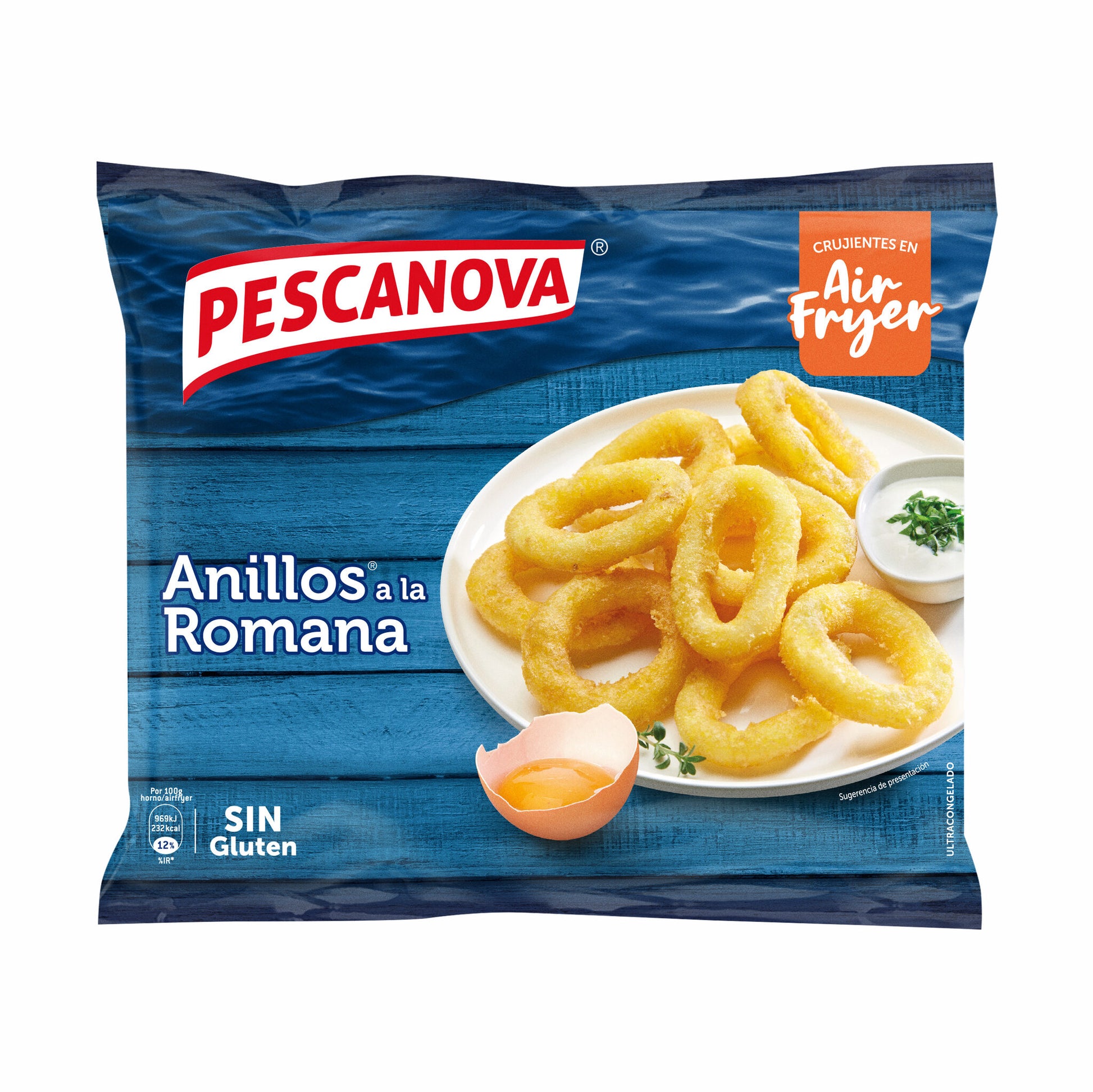 Anillos romana s/gluten Pescanova 400g