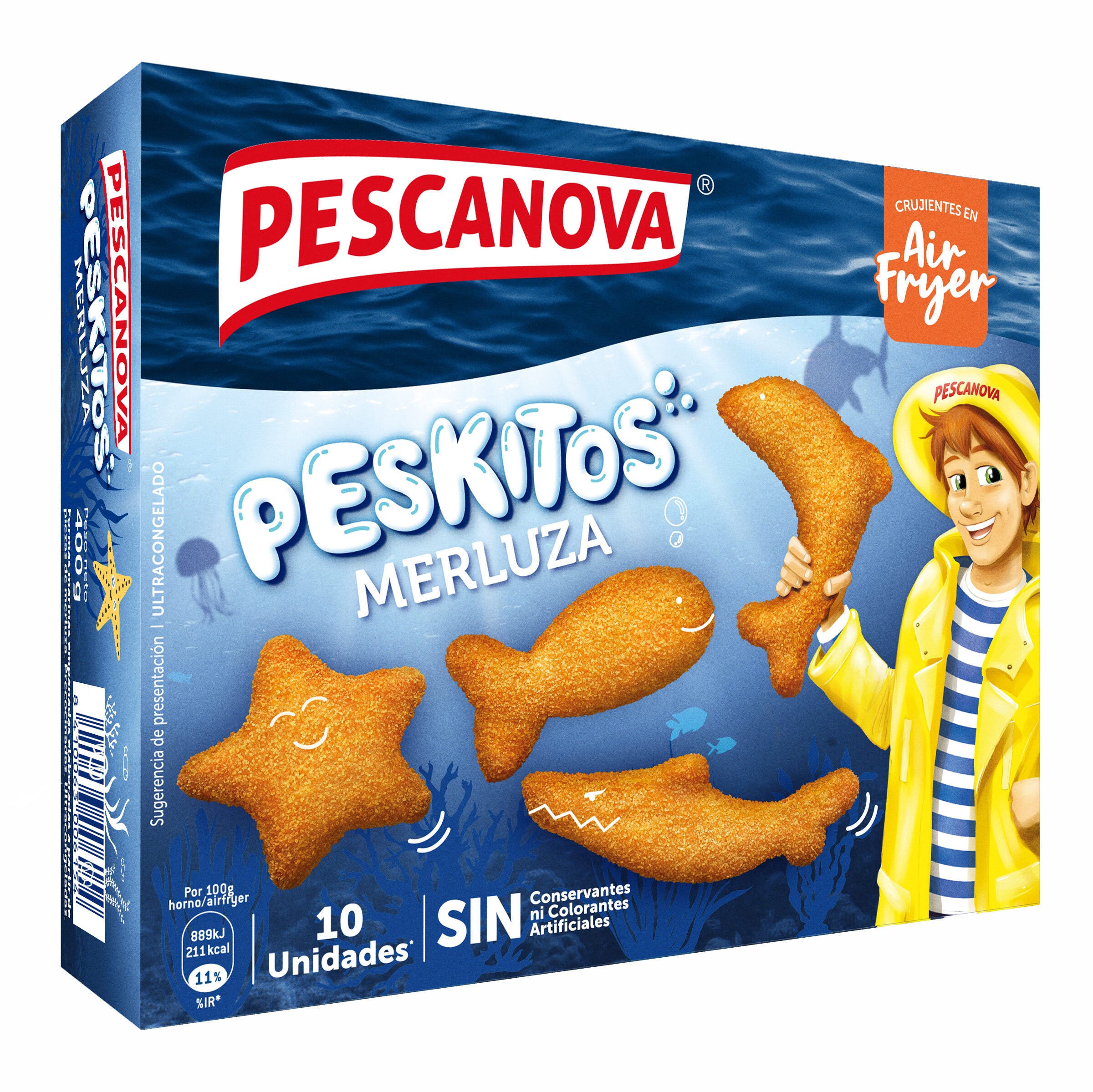 Merluza empanada peskito Pescanova 400g