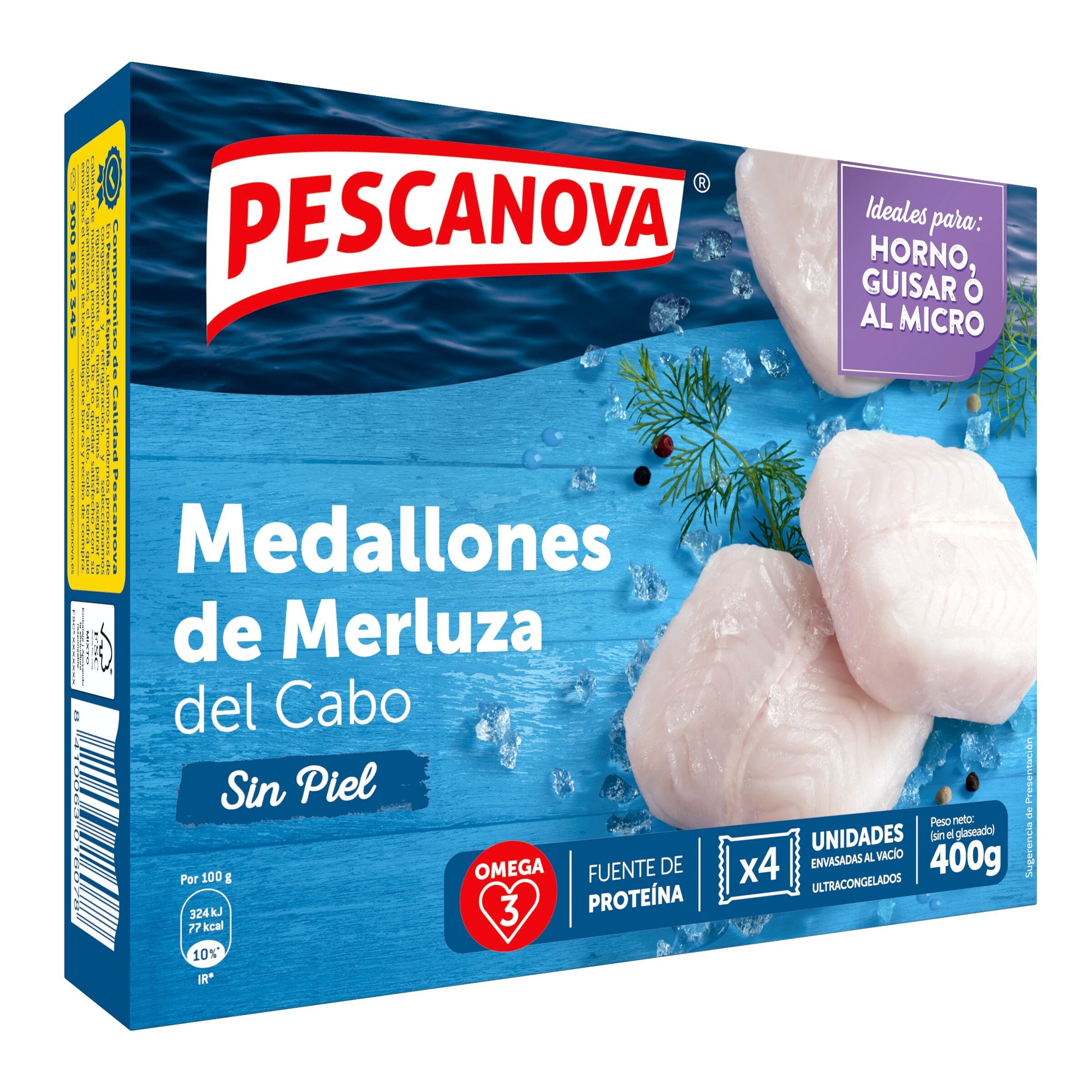 Medallones de merluza Pescanova 400g