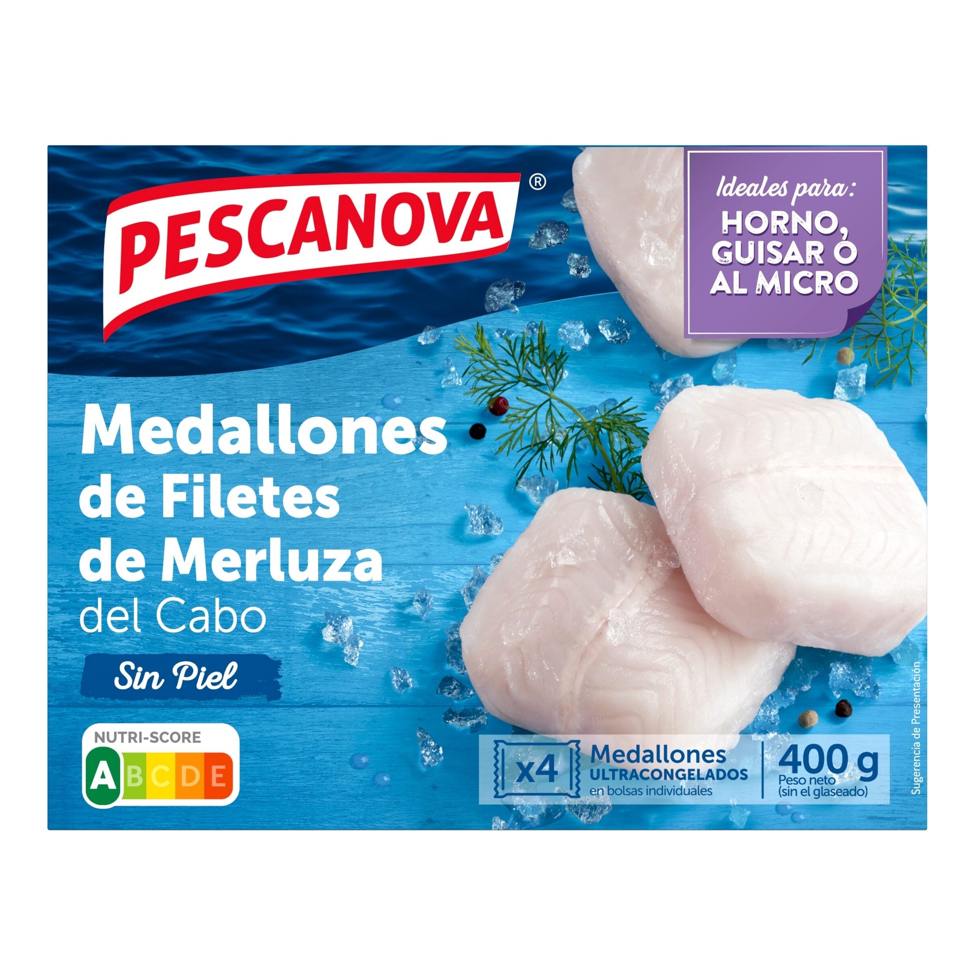 Medallones de merluza Pescanova 400g