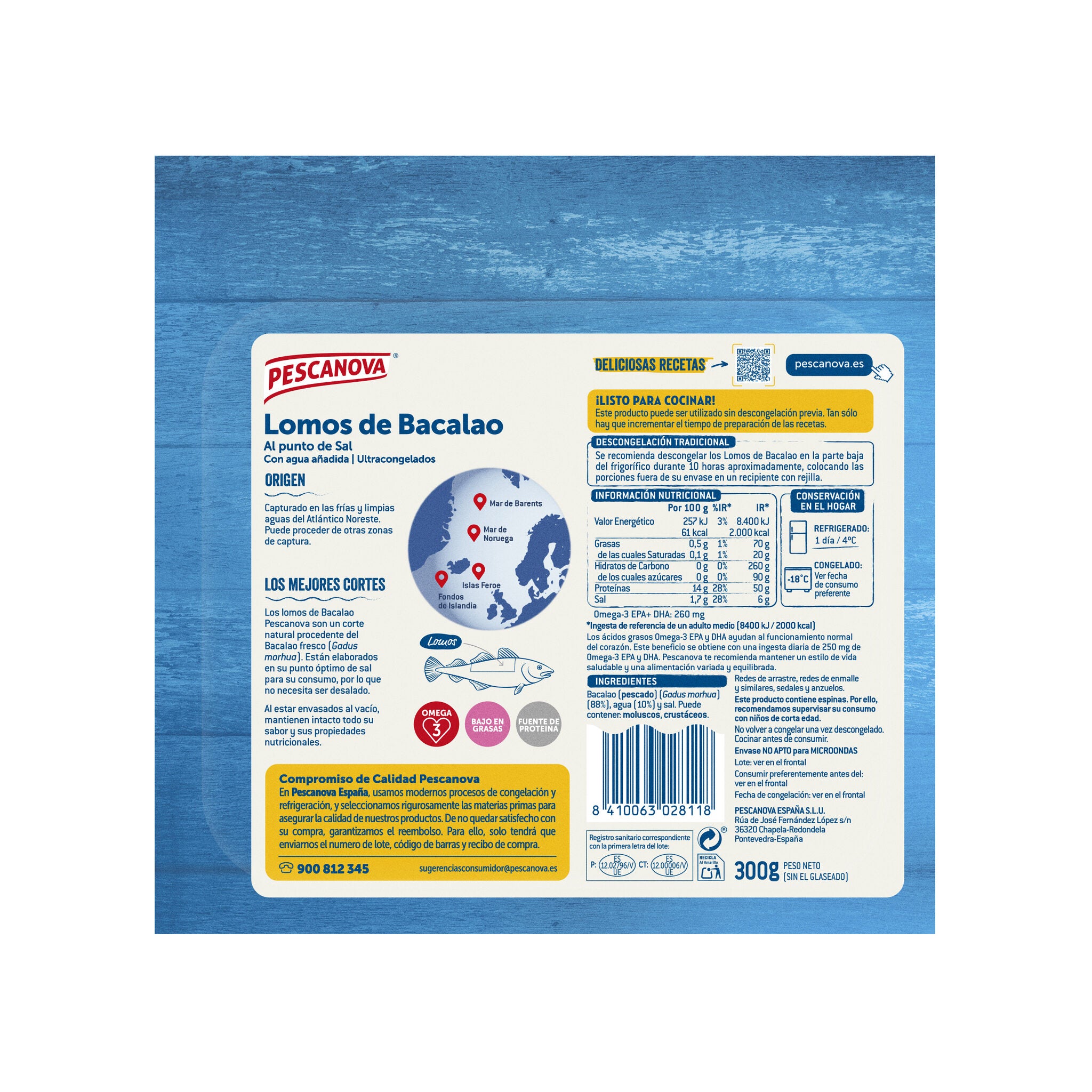 Lomo bacalao  Pescanova 300g