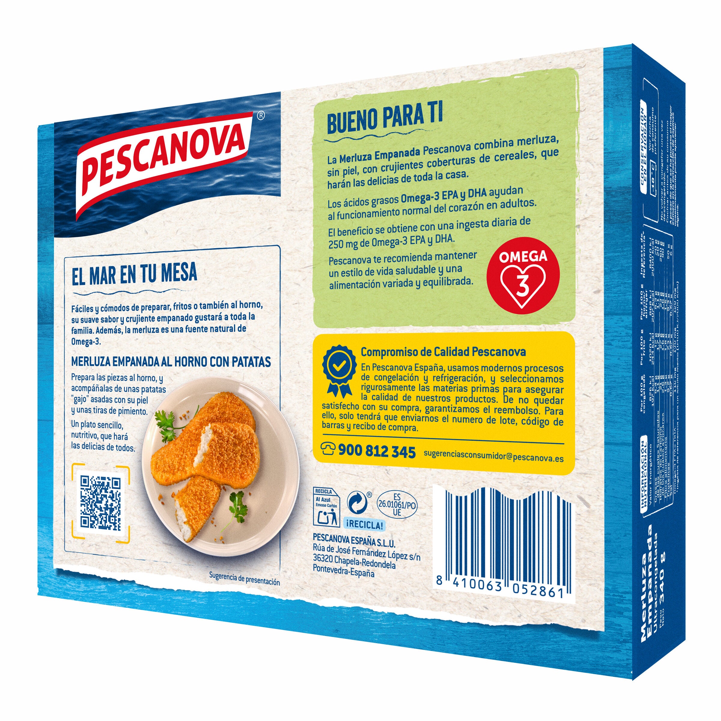 Merluza empanada Pescanova 340g