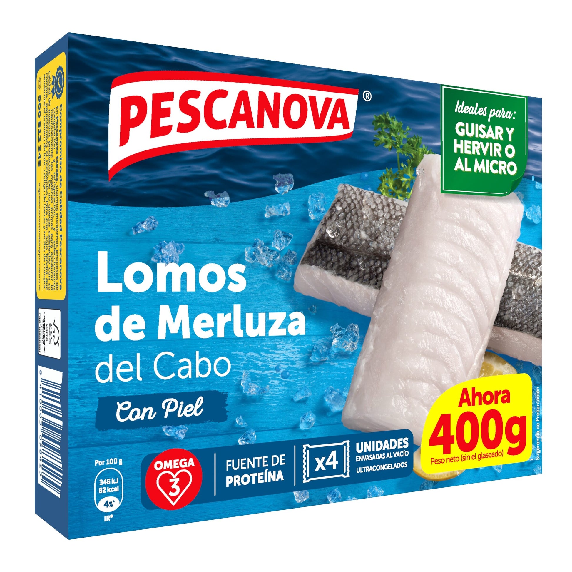 Lomos merluza  Pescanova 400g