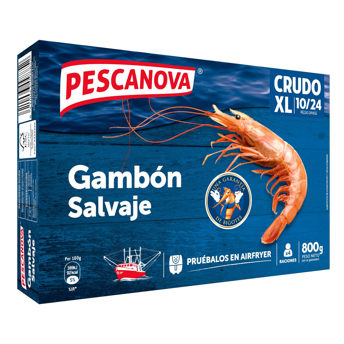 Gambon salvaje crudo estuche Pescanova 800g