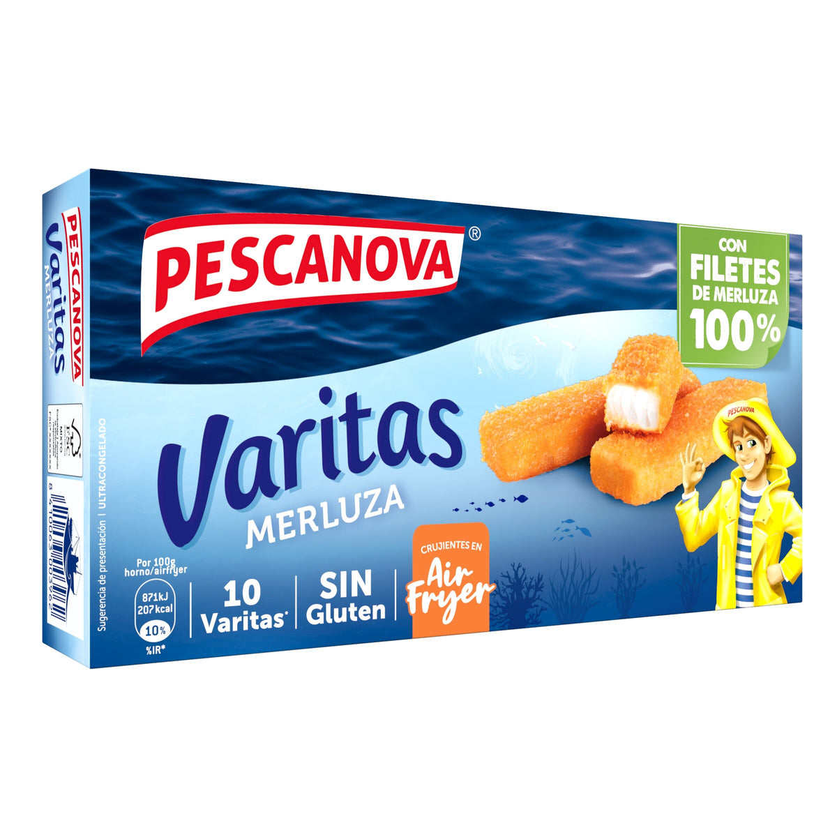 Varitas merluza s/gluten Pescanova 300g