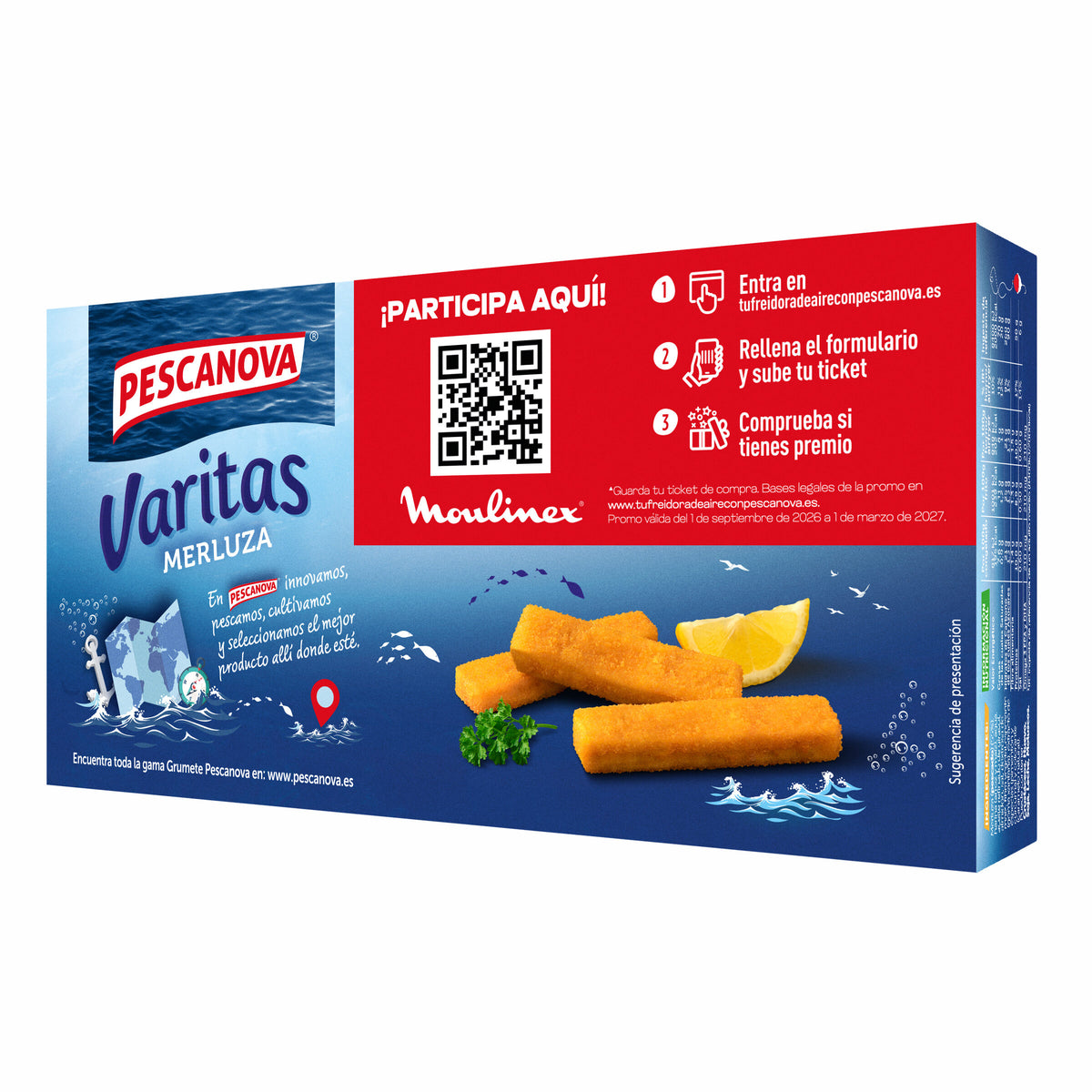Varitas merluza s/gluten Pescanova 300g