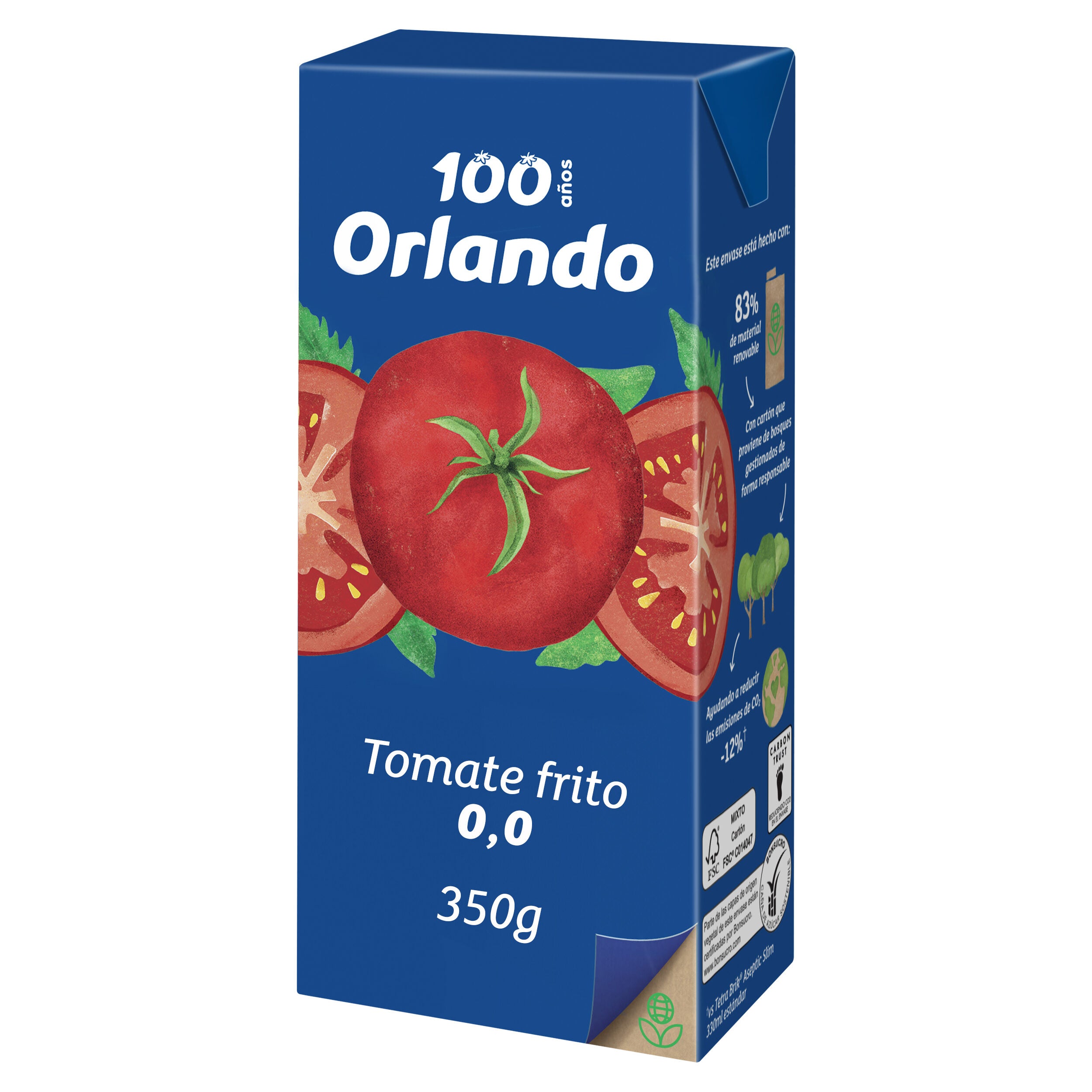 Tomate frito 0,0 brik Orlando 350g