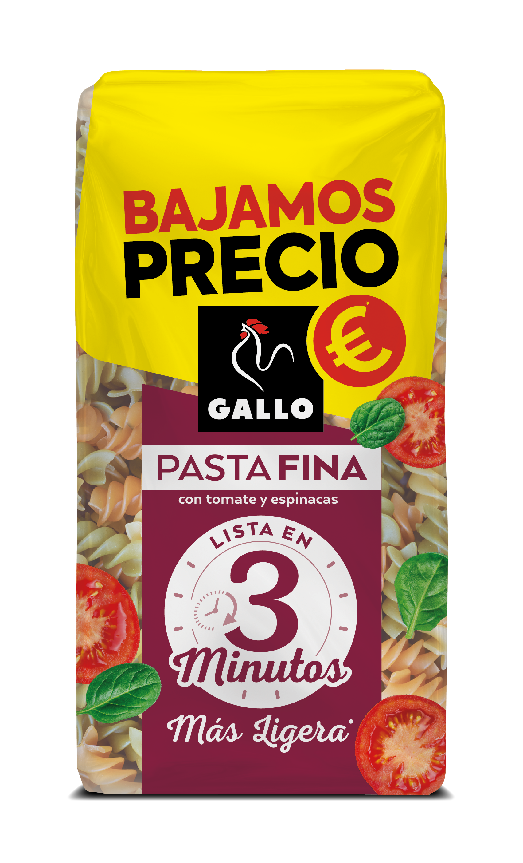 Hélices tomat/espina 3 min Gallo 400g