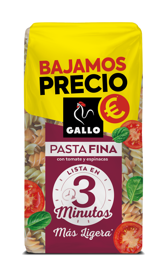Hélices tomat/espina 3 min Gallo 400g La Despensa