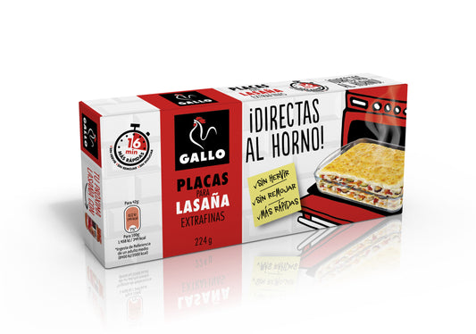 Lasaña precocida directa horno Gallo 224g La Despensa
