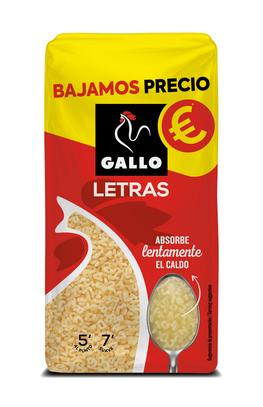 Pasta letras  Gallo 450g La Despensa