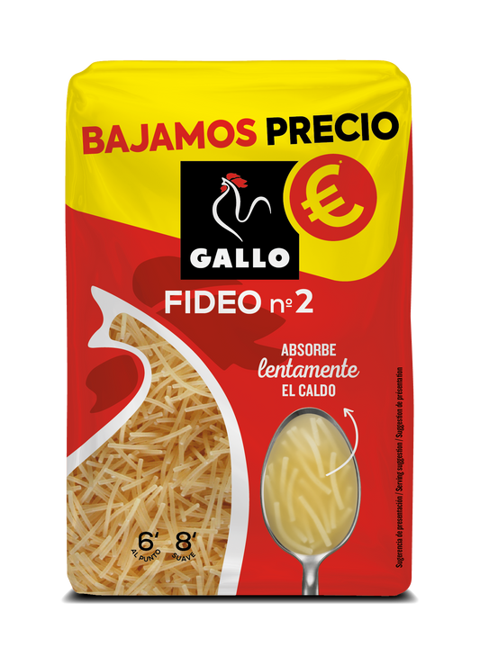 Fideo nº2 Gallo 450g La Despensa