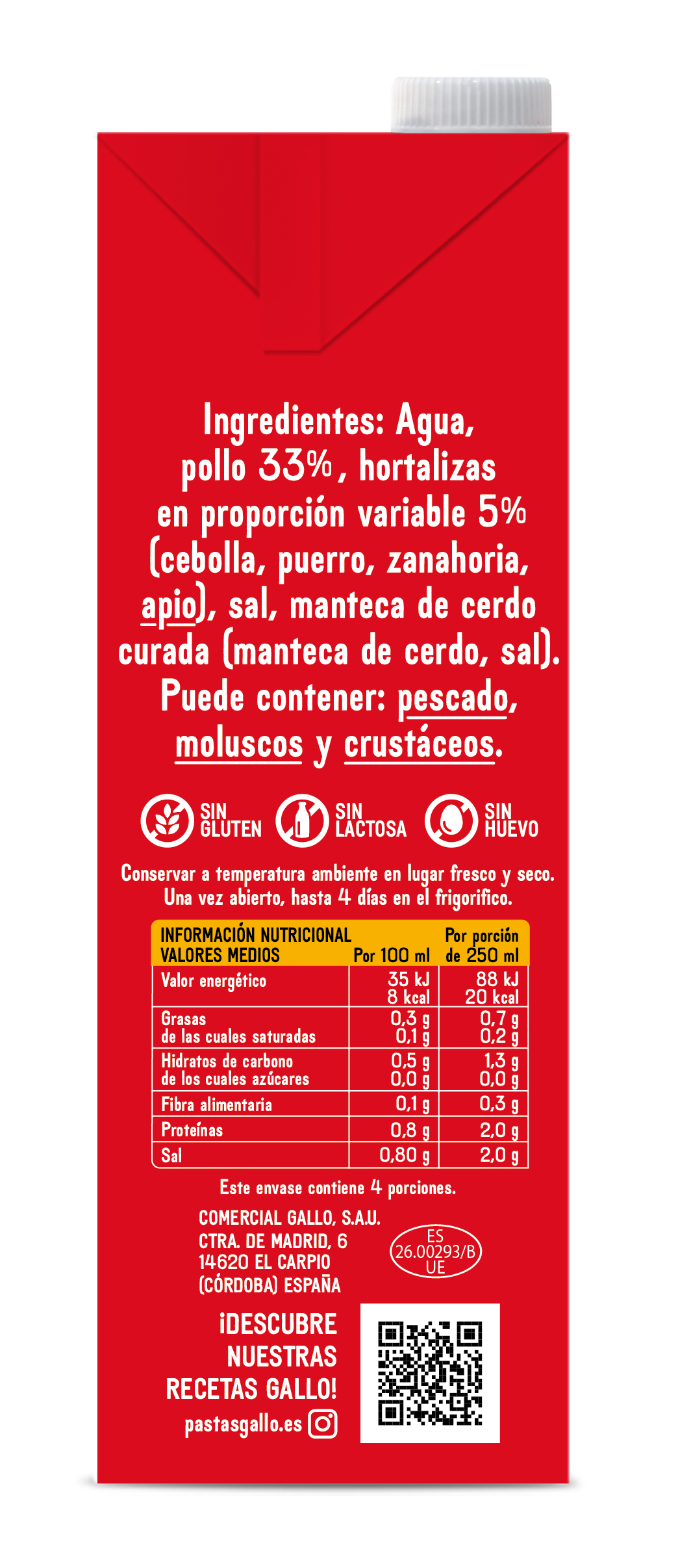 Caldo de pollo Gallo 1l