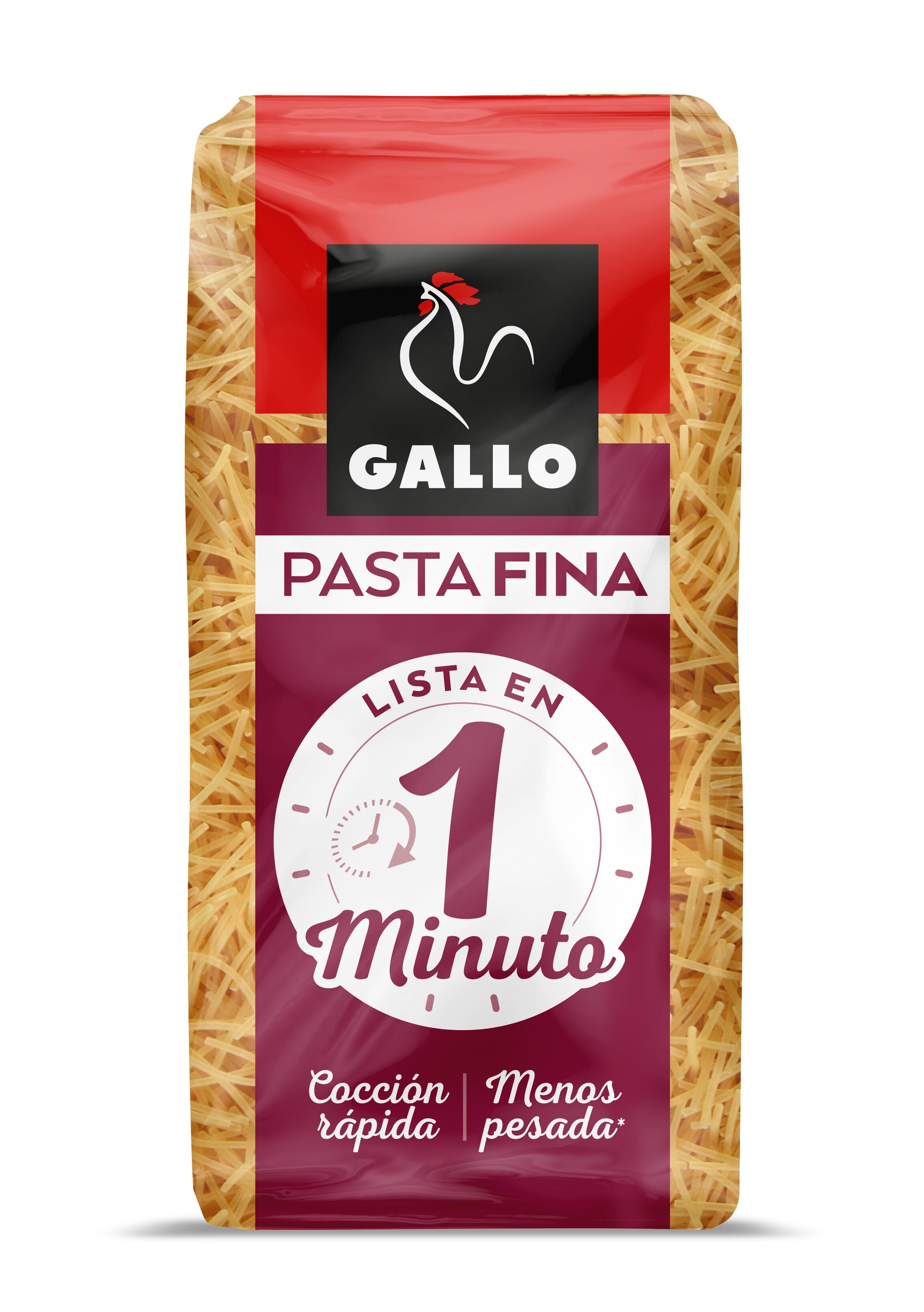 Fideo cocción rapida. 1 min Gallo 400g