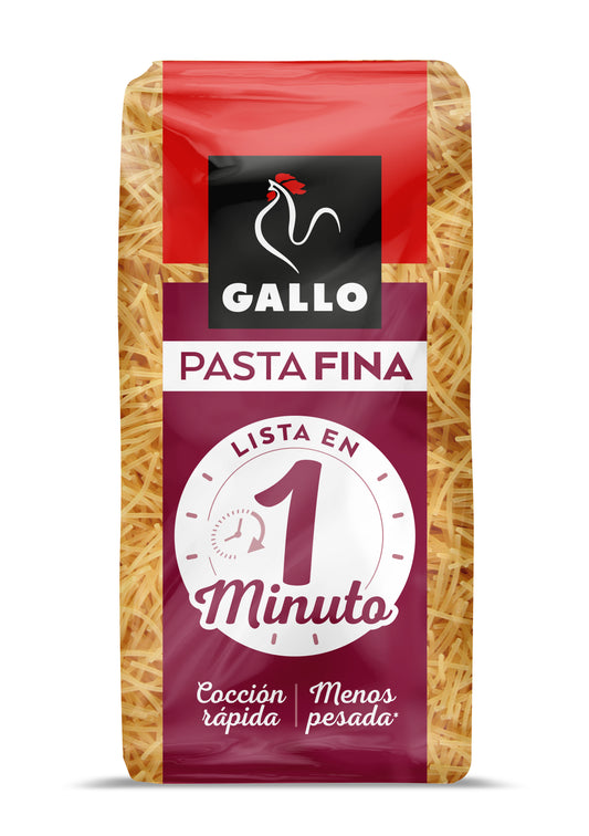 Fideo cocción rapida. 1 min Gallo 400g La Despensa