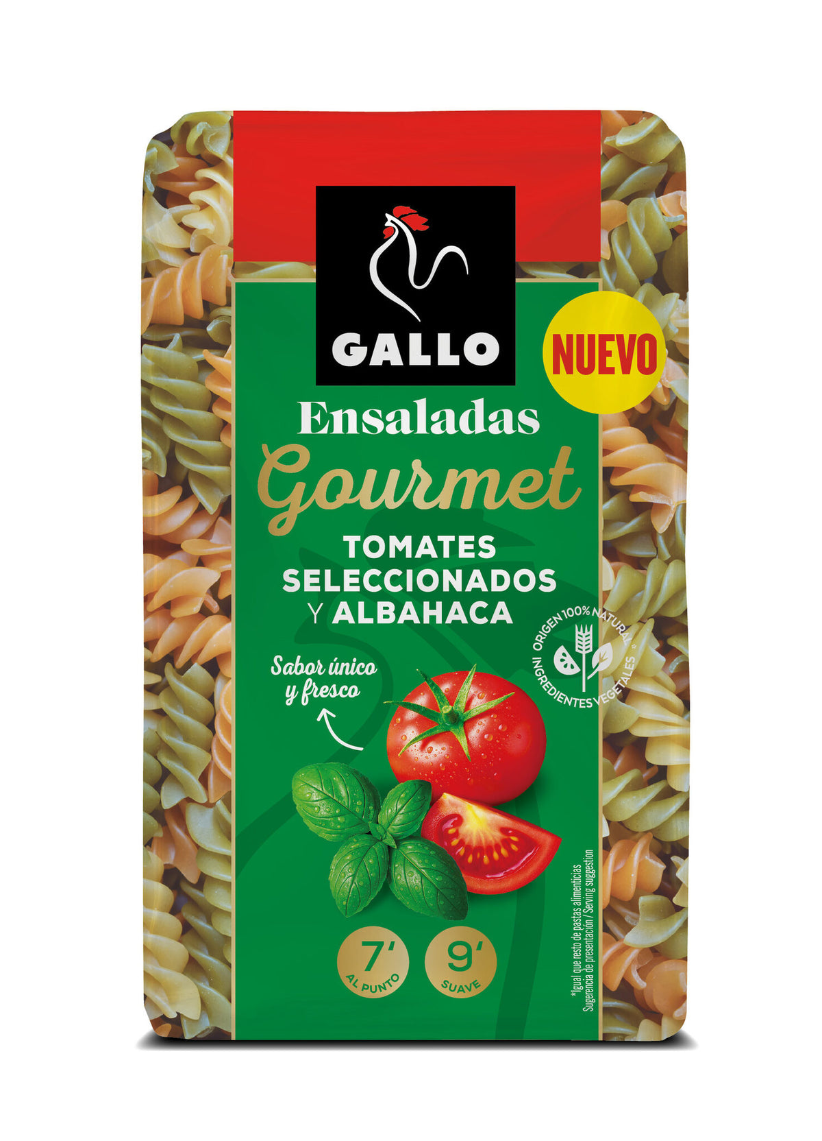 Helices gourmet ensaladas tomate/albahaca Gallo 400g