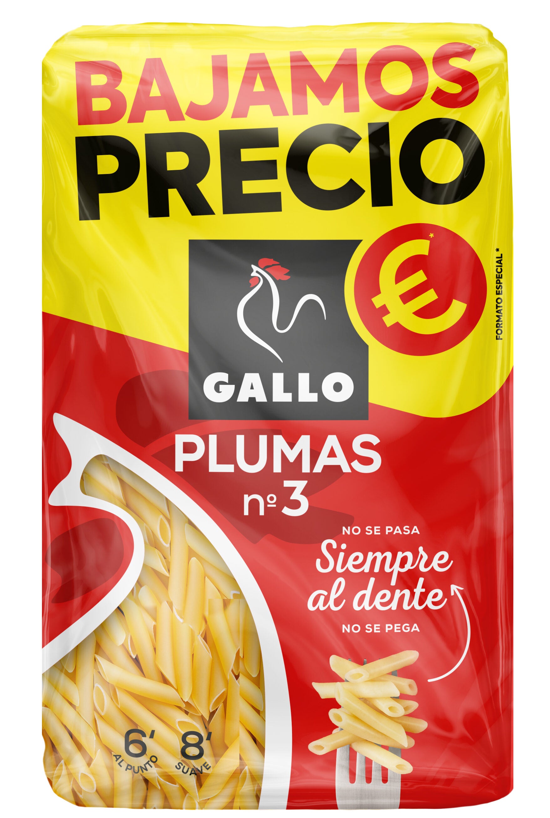 Macarrón pluma nº 3 Gallo 400g